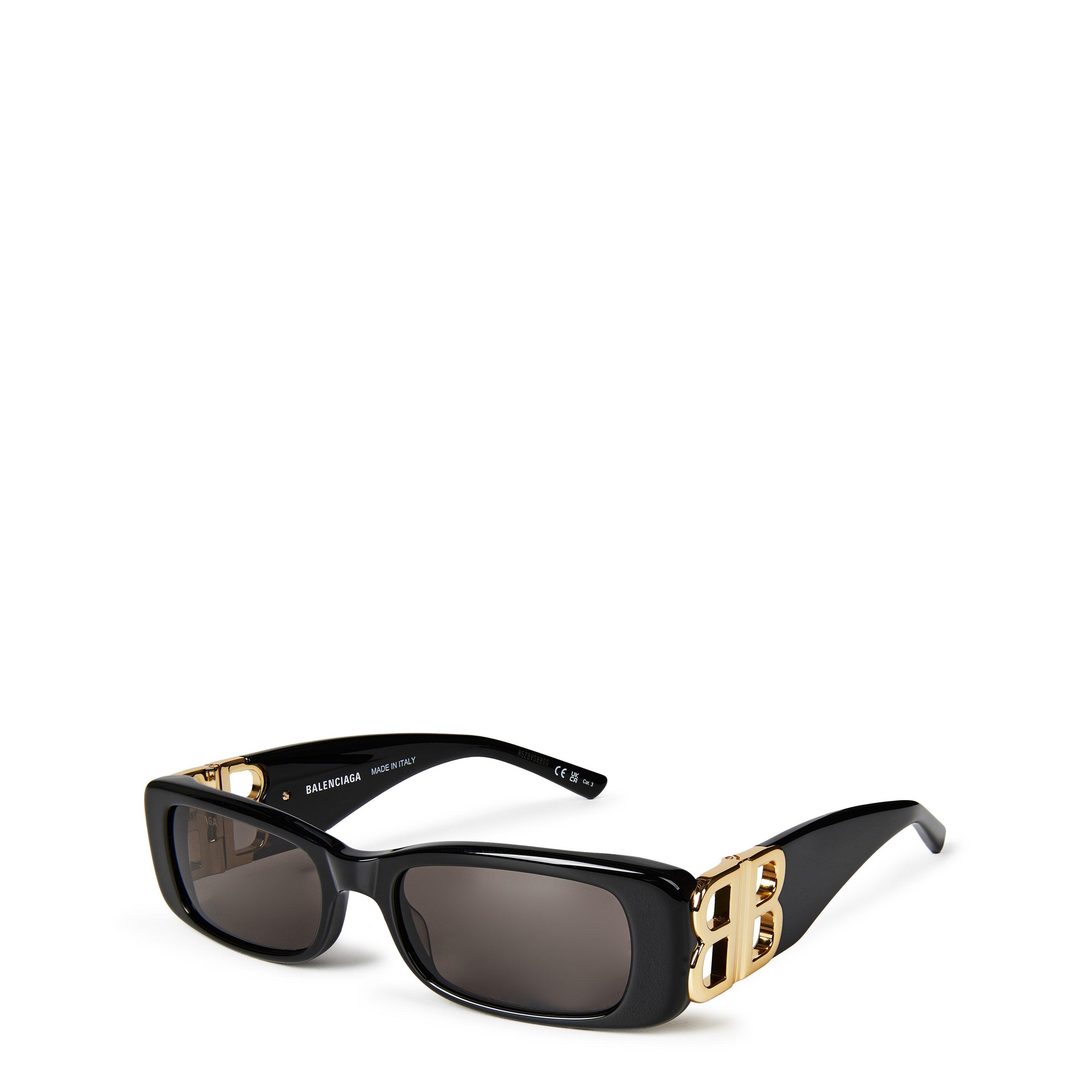 Balenciaga Bb0096s Dynasty Rectangle Sunglasses In Black