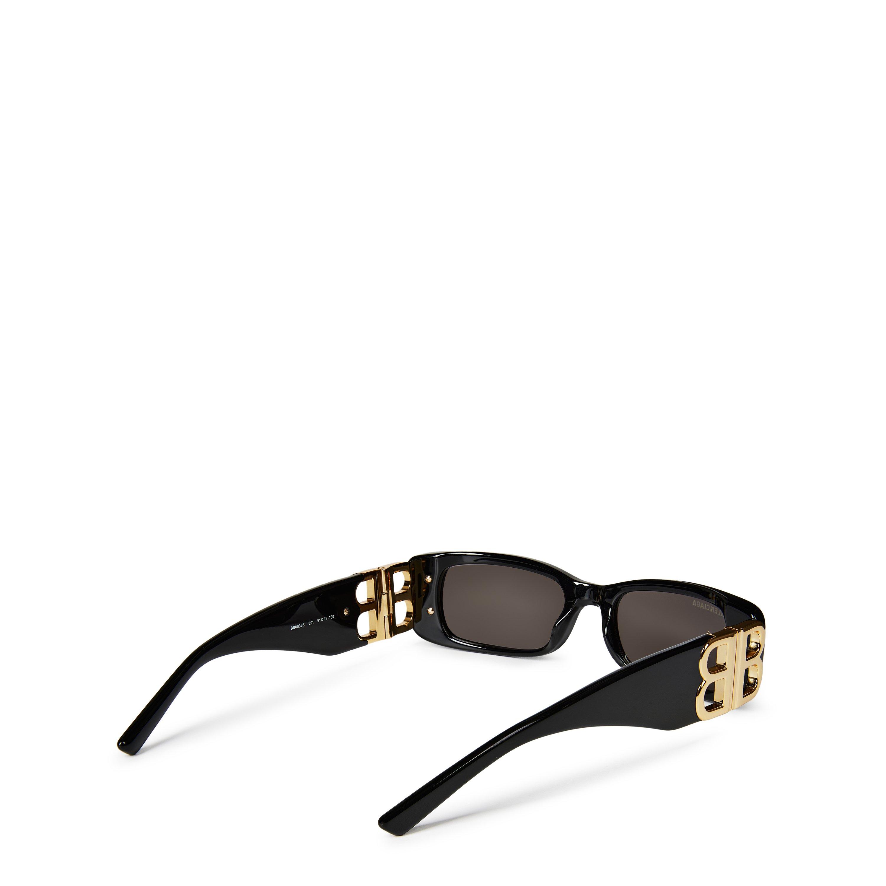 Black - Balenciaga - Dynasty Rectangle Frame Sunglasses - 3