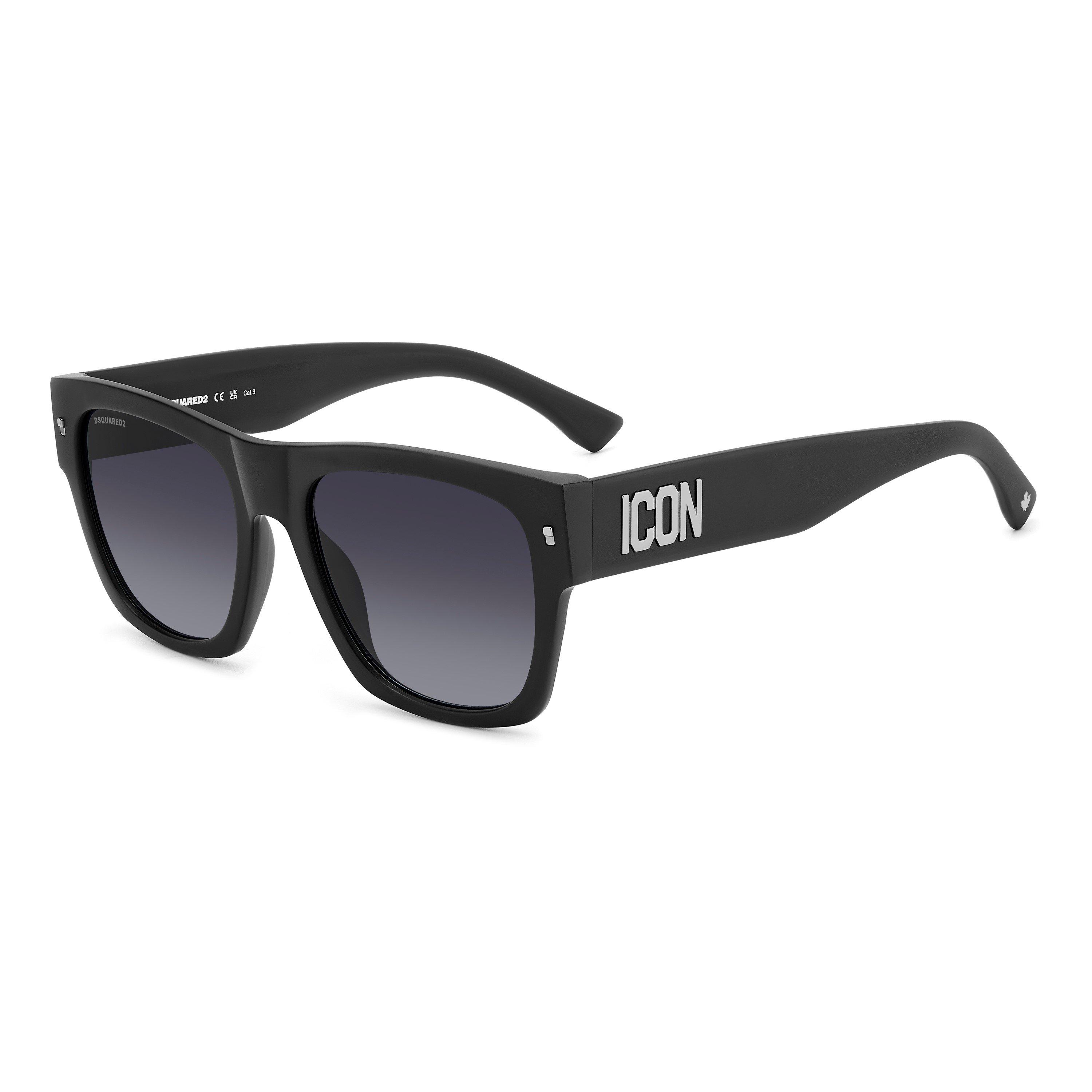 DSquared2 Men's Round Sunglasses - Matte Black - Size 55 cm