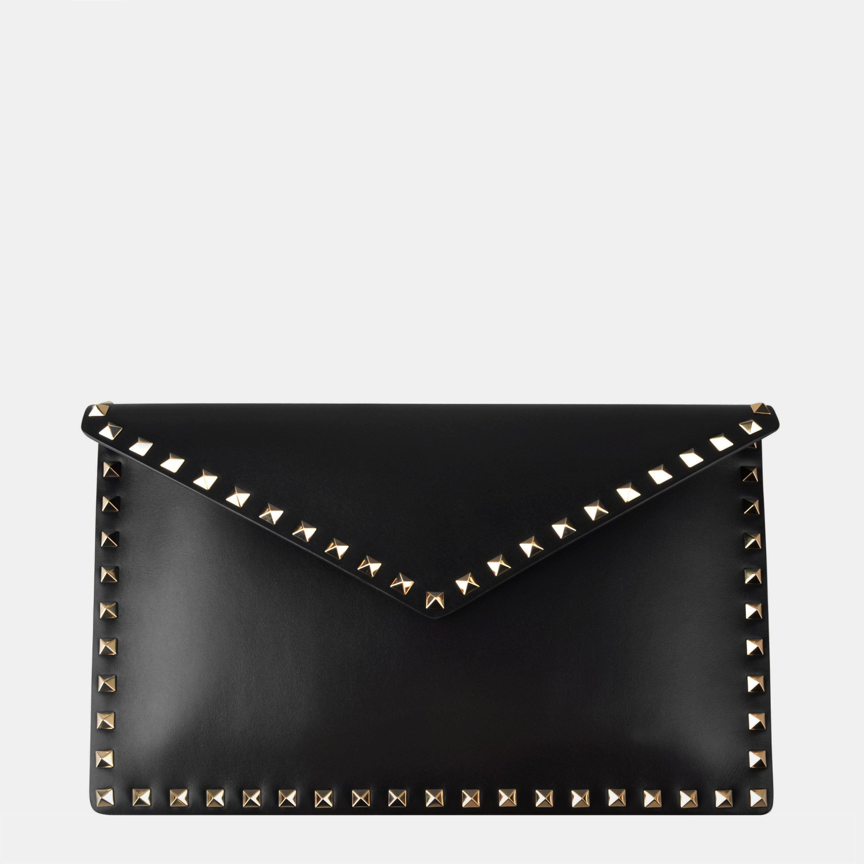 Black 0NO - Valentino Garavani - Rockstud Envelope Pouch - 1