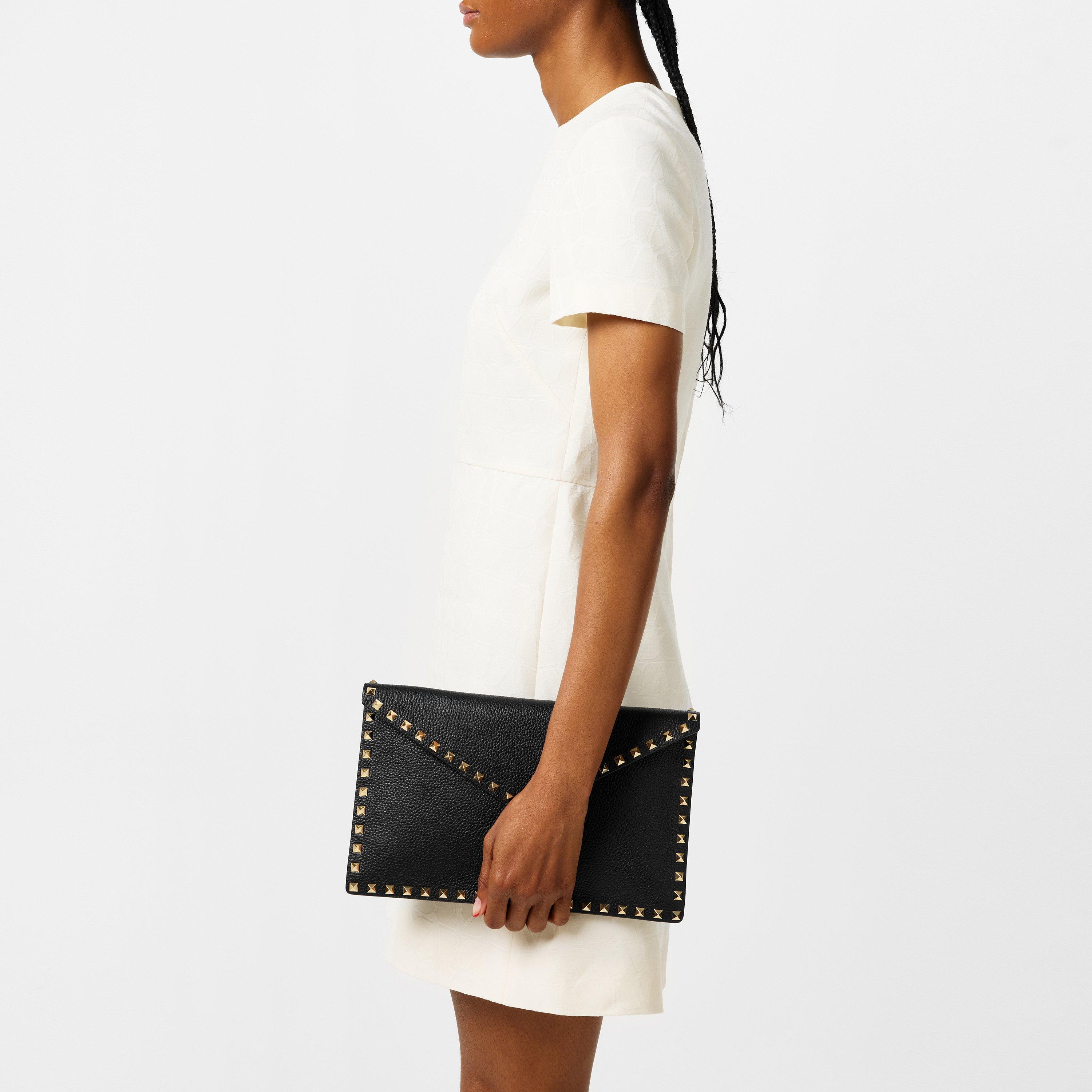 Black 0NO - Valentino Garavani - Rockstud Envelope Pouch - 3