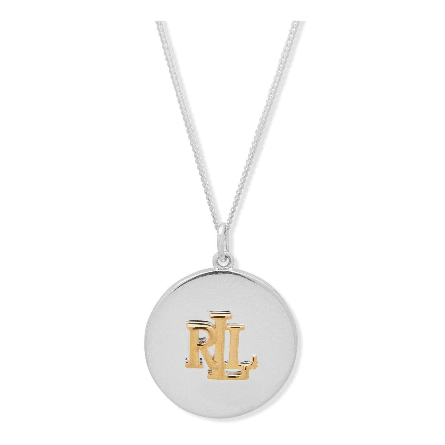 Silver 925/Gold - Ralph Lauren - Monogram Pendant Necklace - 1