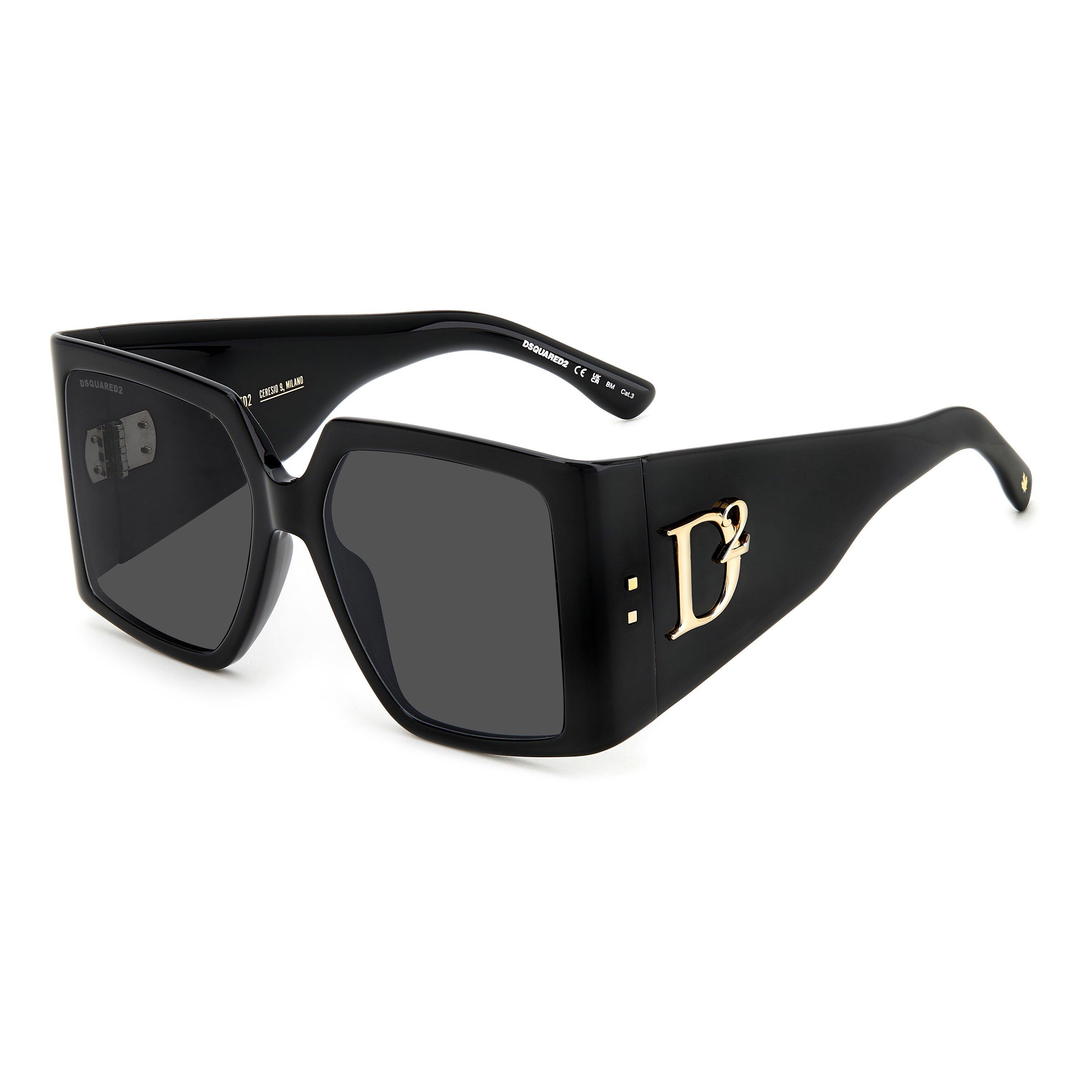Black - DSquared2 - Women's Round Sunglasses - 1
