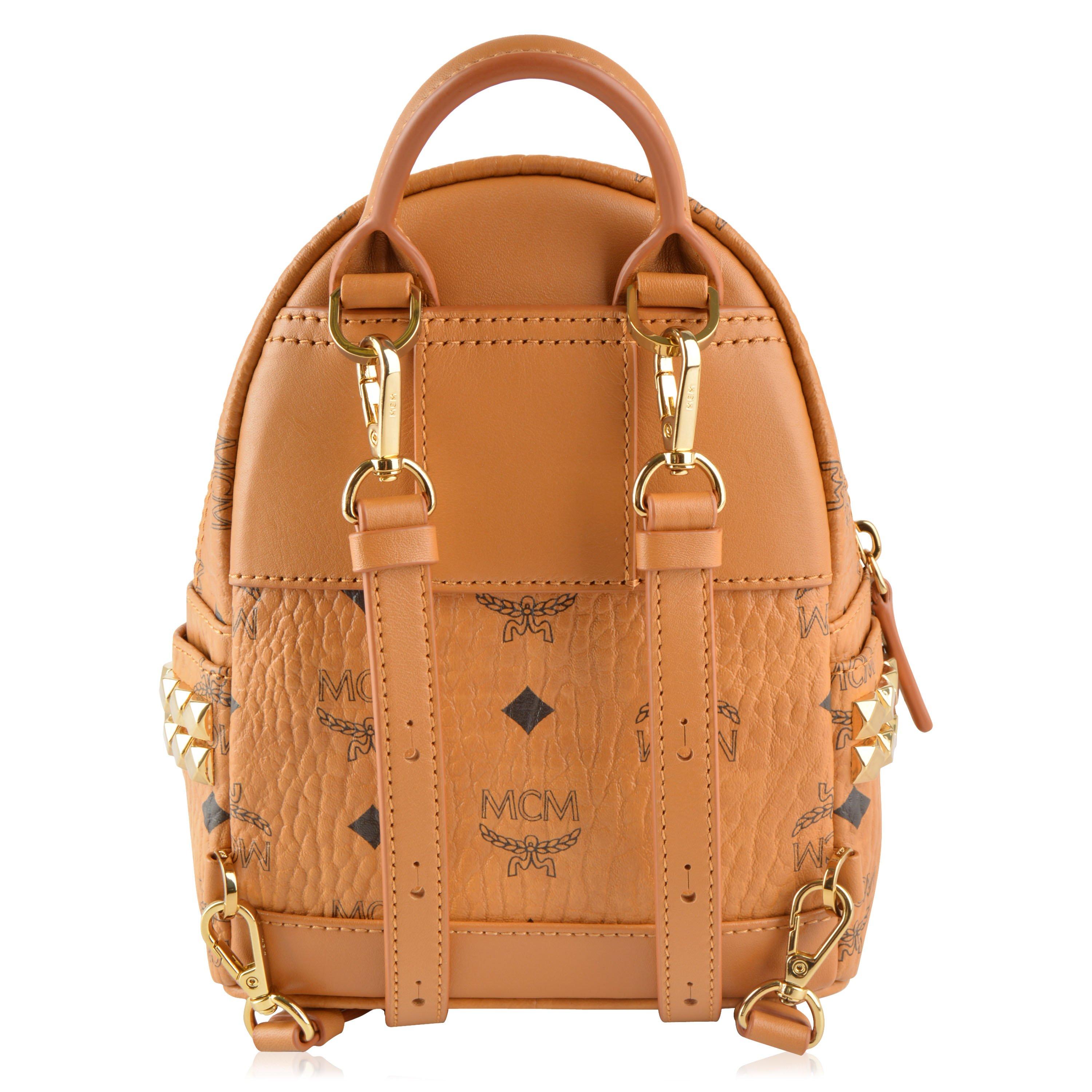 Cognac - MCM - Stark Backpack Xmini In Visetos - 2