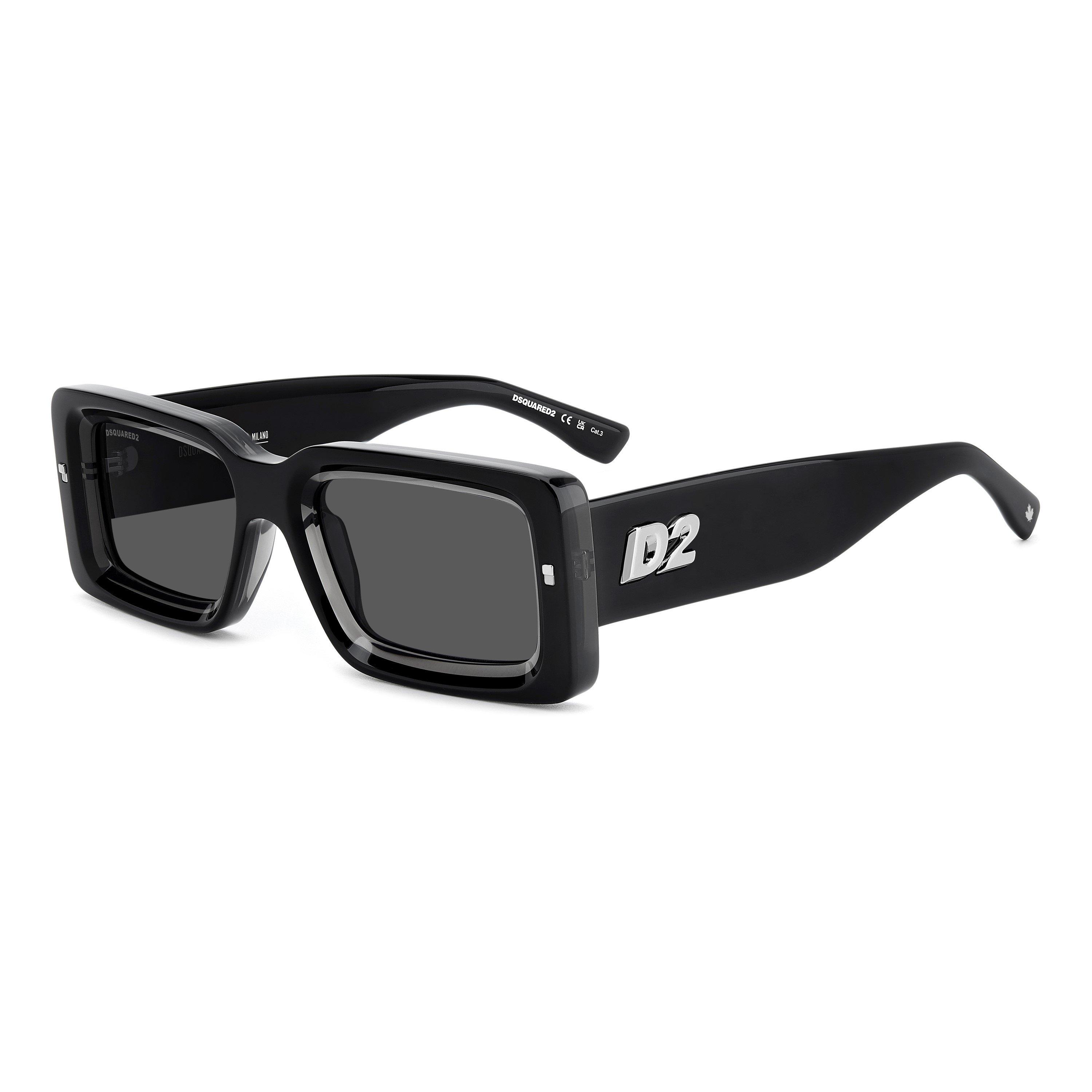 Black Grey - DSquared2 - Men's Round Sunglasses - 1