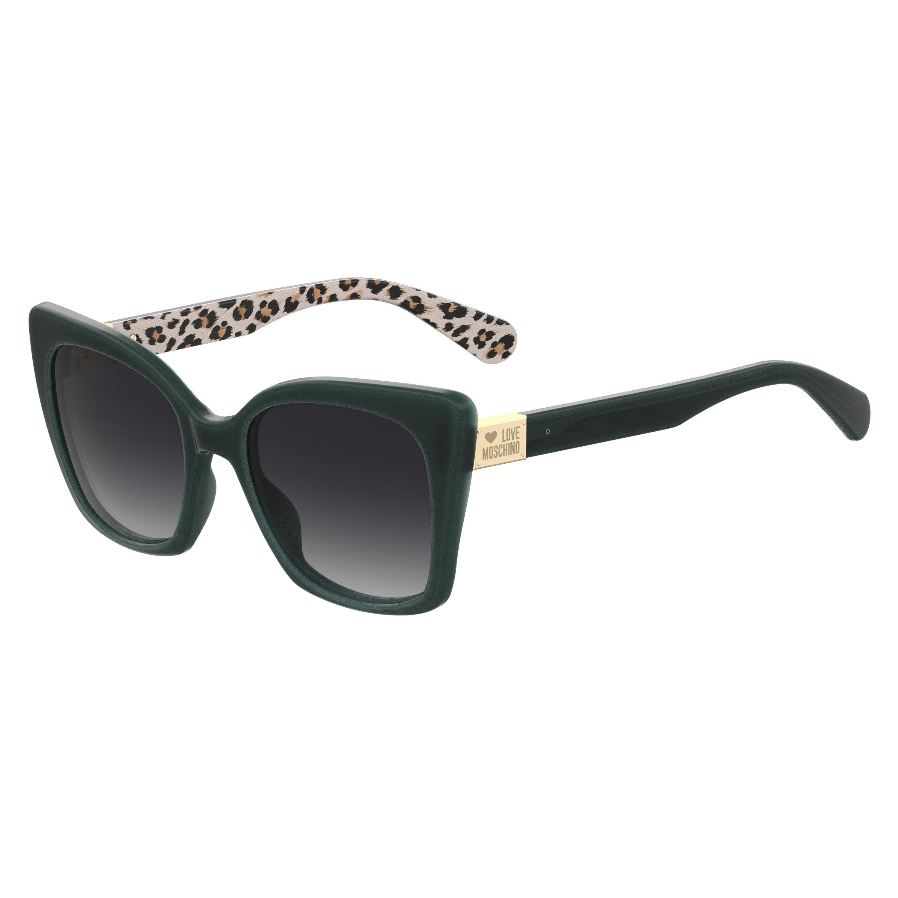 Moschino Women's Round Sunglasses - Animalier Green - Size 53 cm