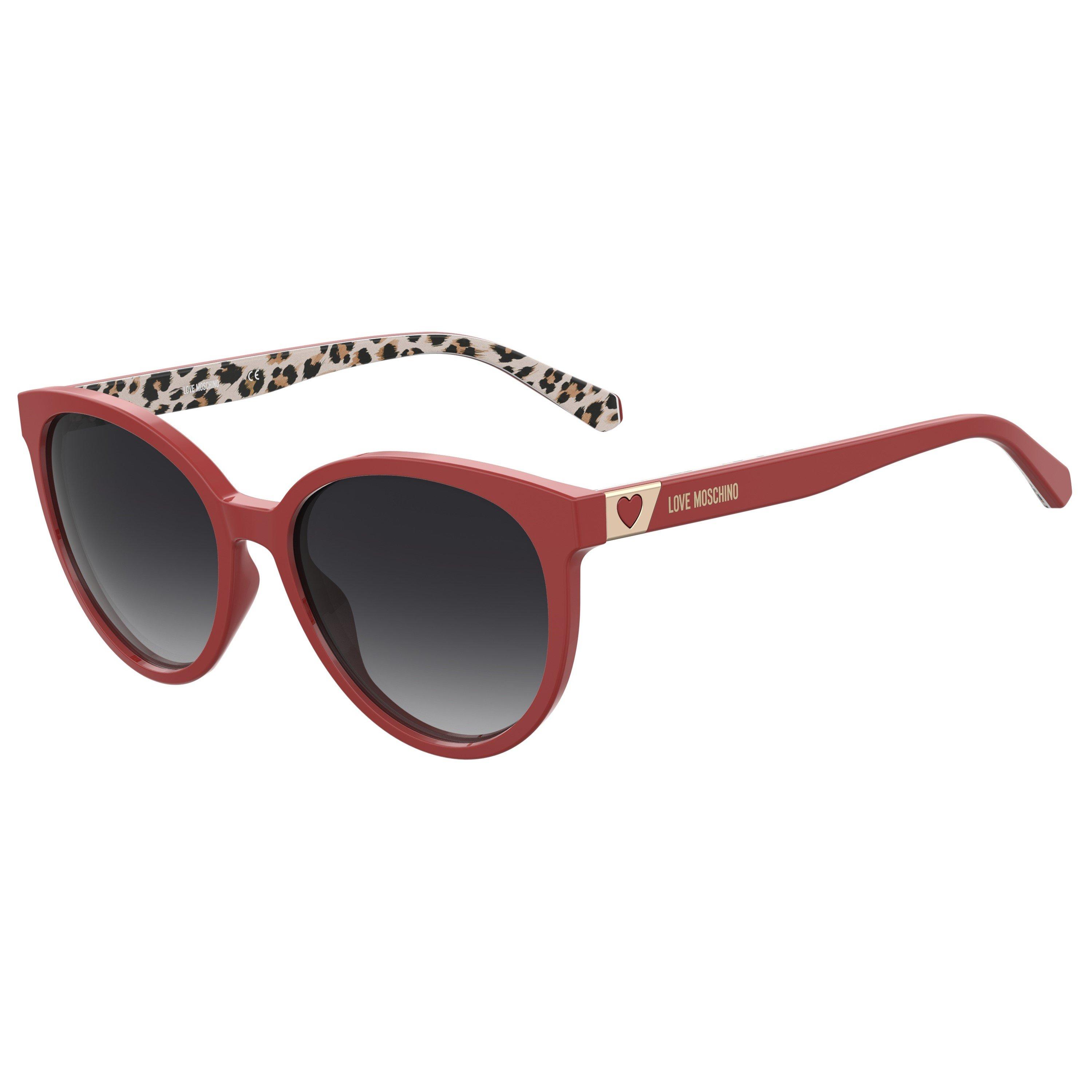 Moschino Women's Round Sunglasses - Red Animalier - Size 56 cm
