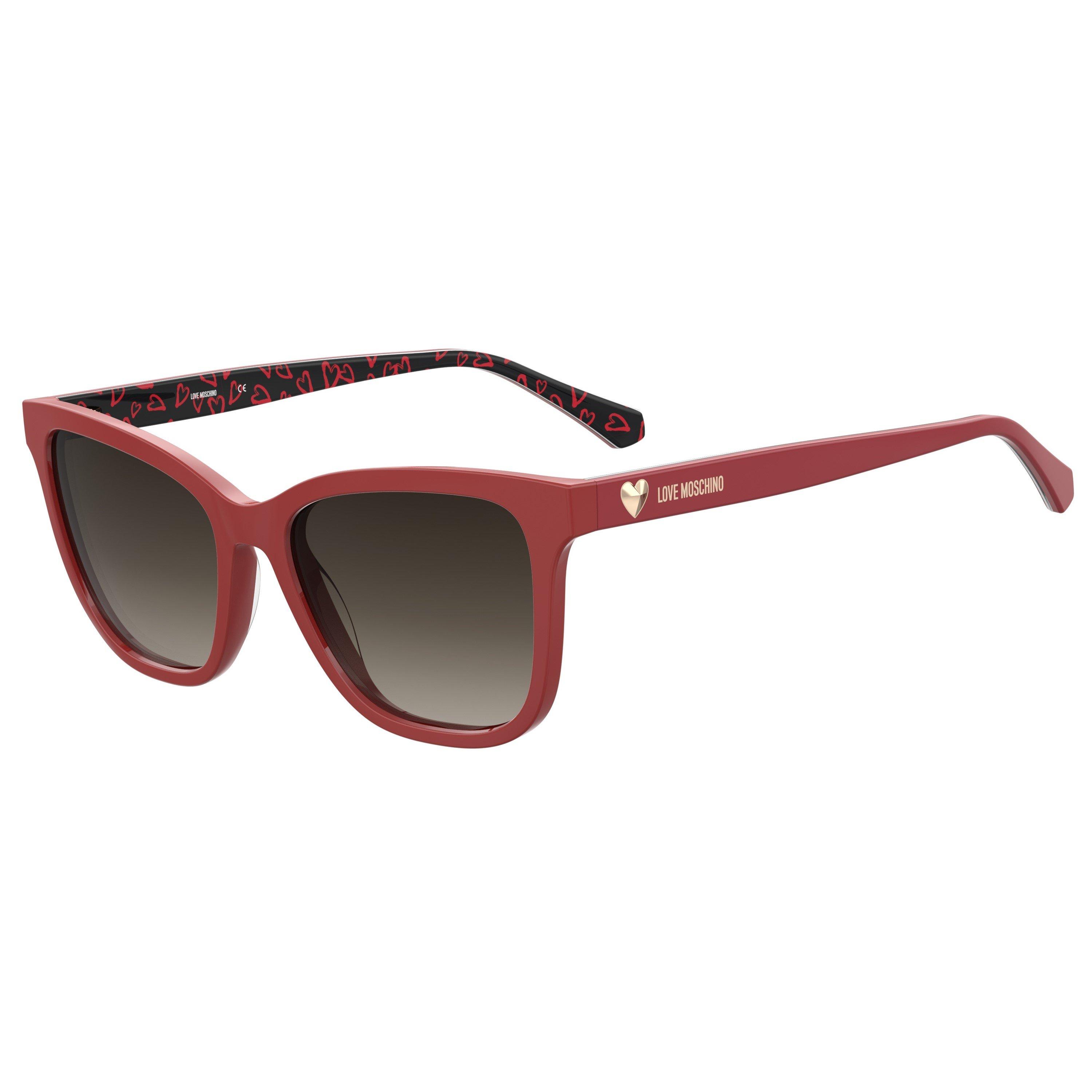 Moschino Women's Round Sunglasses - Red Black - Size 54 cm