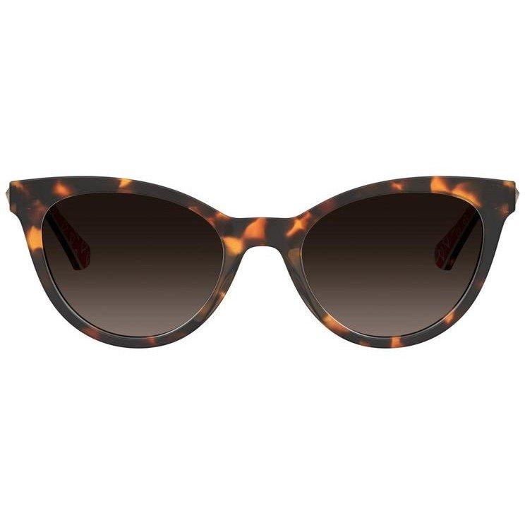 Havana Pattern - Moschino - Women's Cat Eye Round Sunglasses - 2