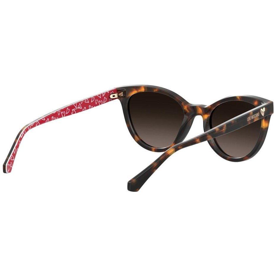 Havana Pattern - Moschino - Women's Cat Eye Round Sunglasses - 5