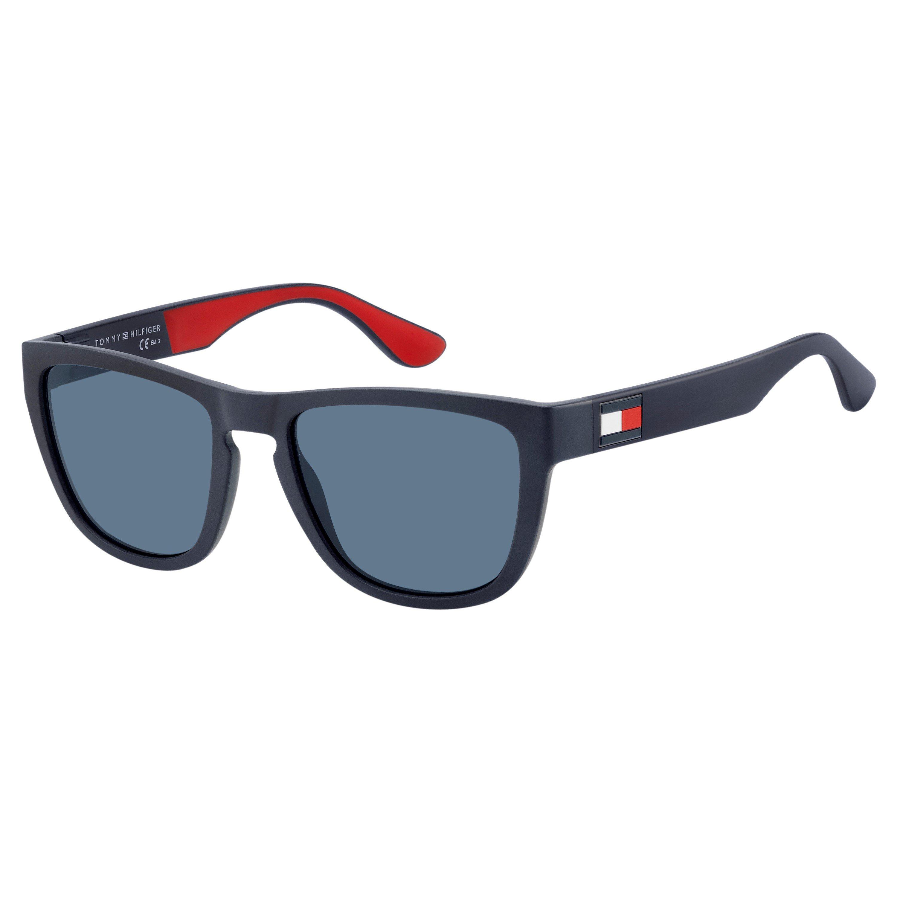 Tommy Hilfiger Men's Round Sunglasses - Blue Red - 54 cm