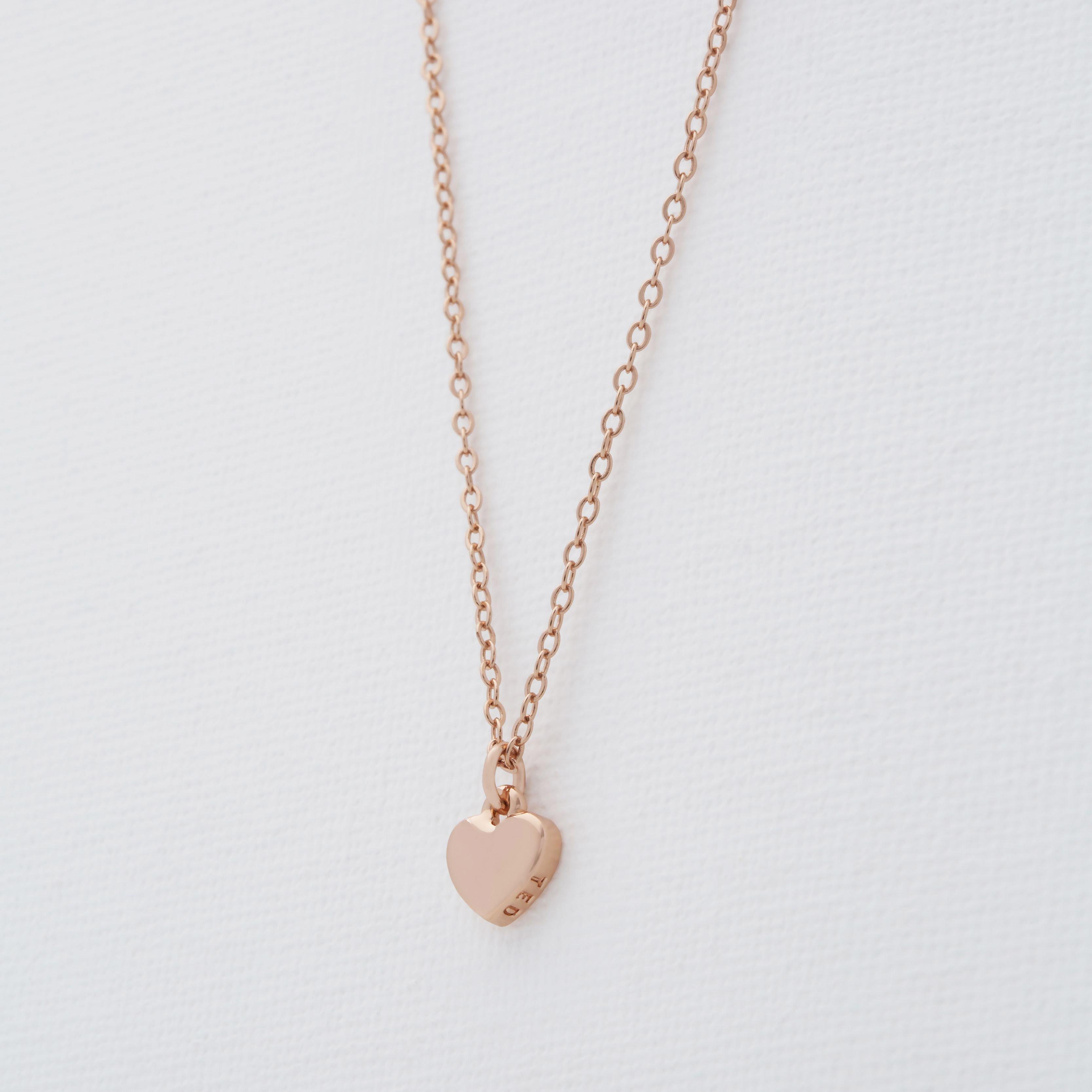 Rose Gold* - Ted Baker - Hara Heart Pendant Necklace - 10