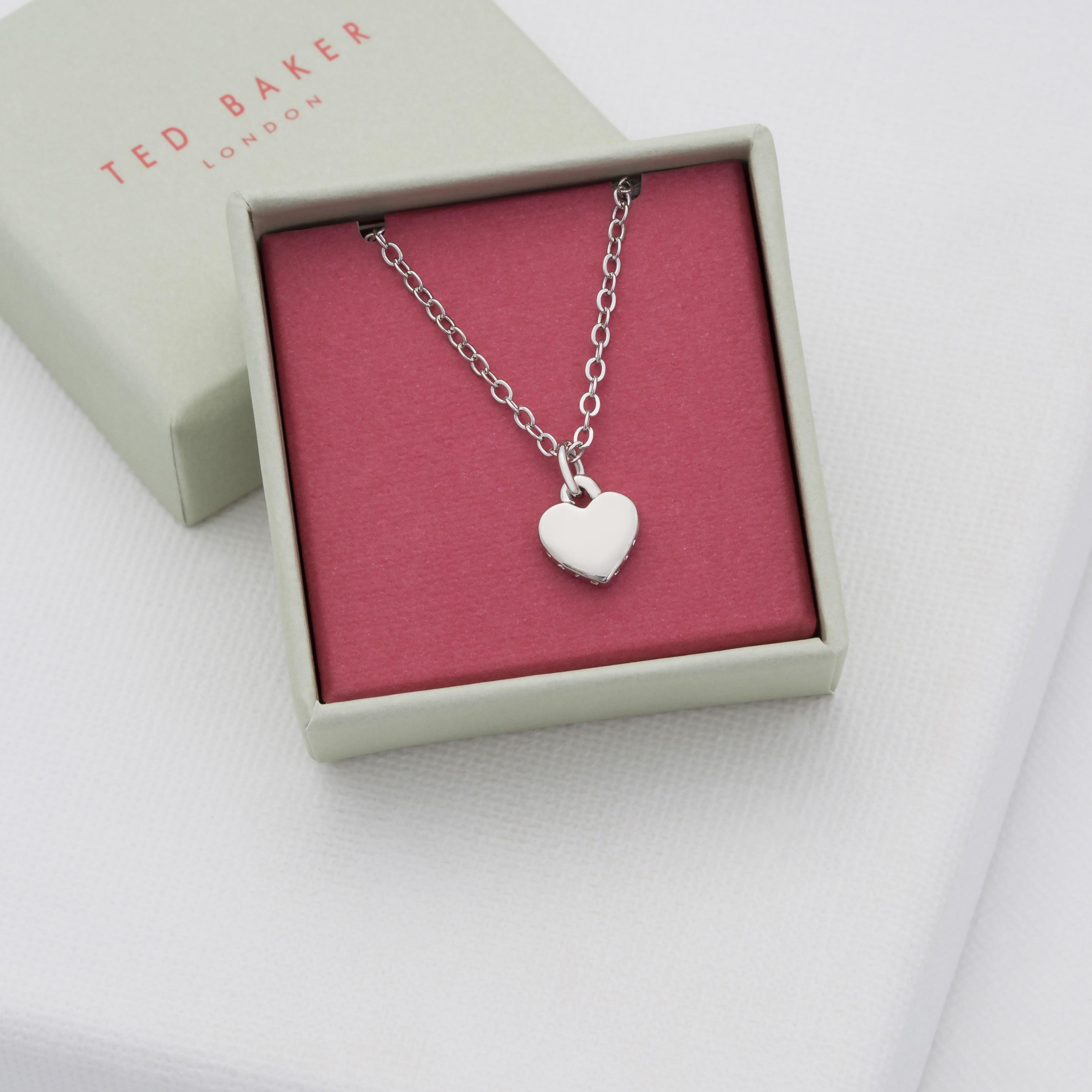 Silver* - Ted Baker - Hara Heart Pendant Necklace - 10