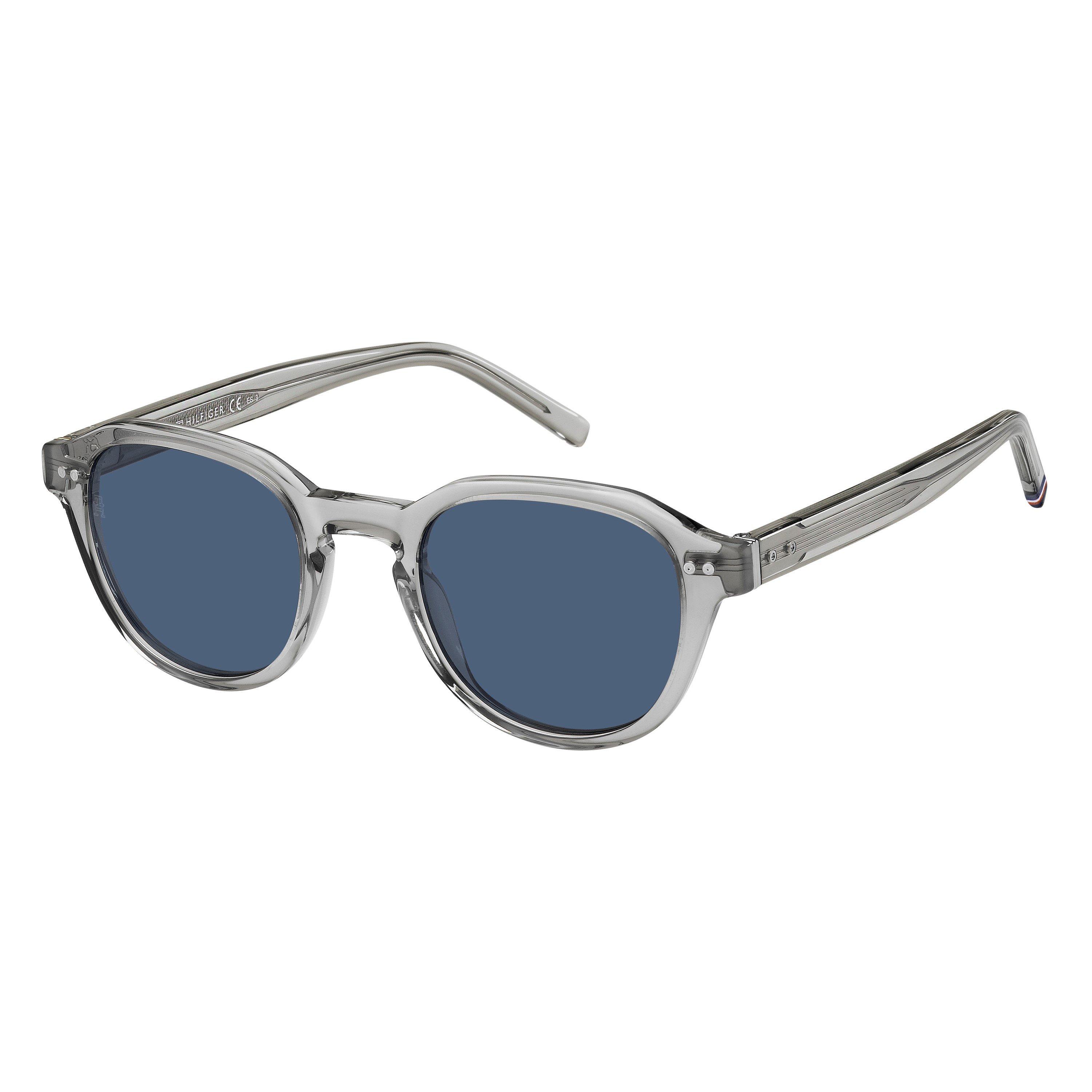 Grey - Tommy Hilfiger - Men's Round Sunglasses - 1