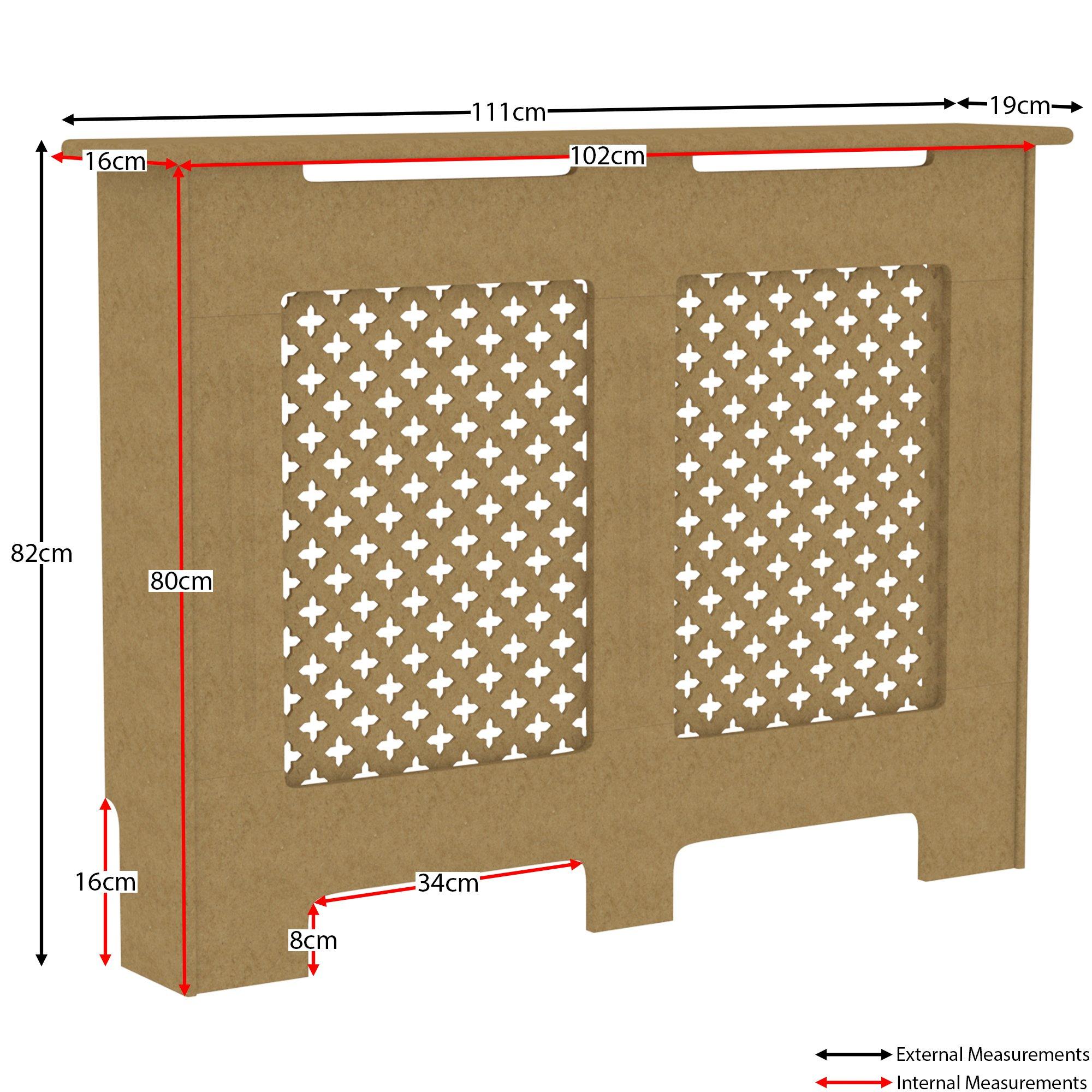 Natural - Lassic - Vida Designs Oxford Radiator Cover, Medium - 2