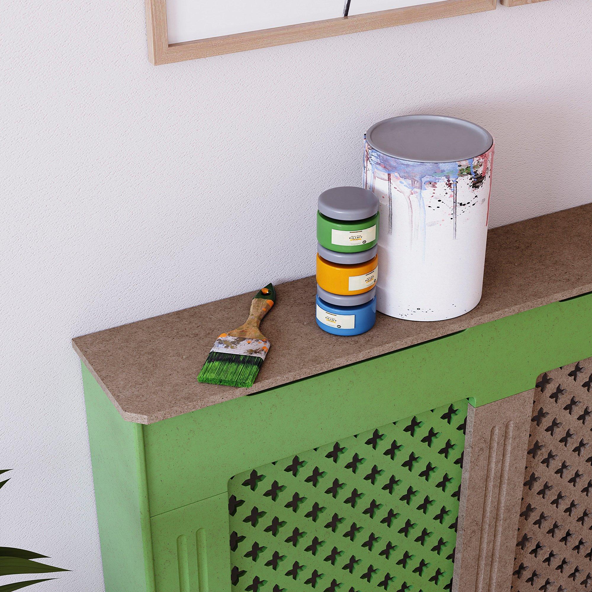 Natural - Lassic - Vida Designs Oxford Radiator Cover, Medium - 5