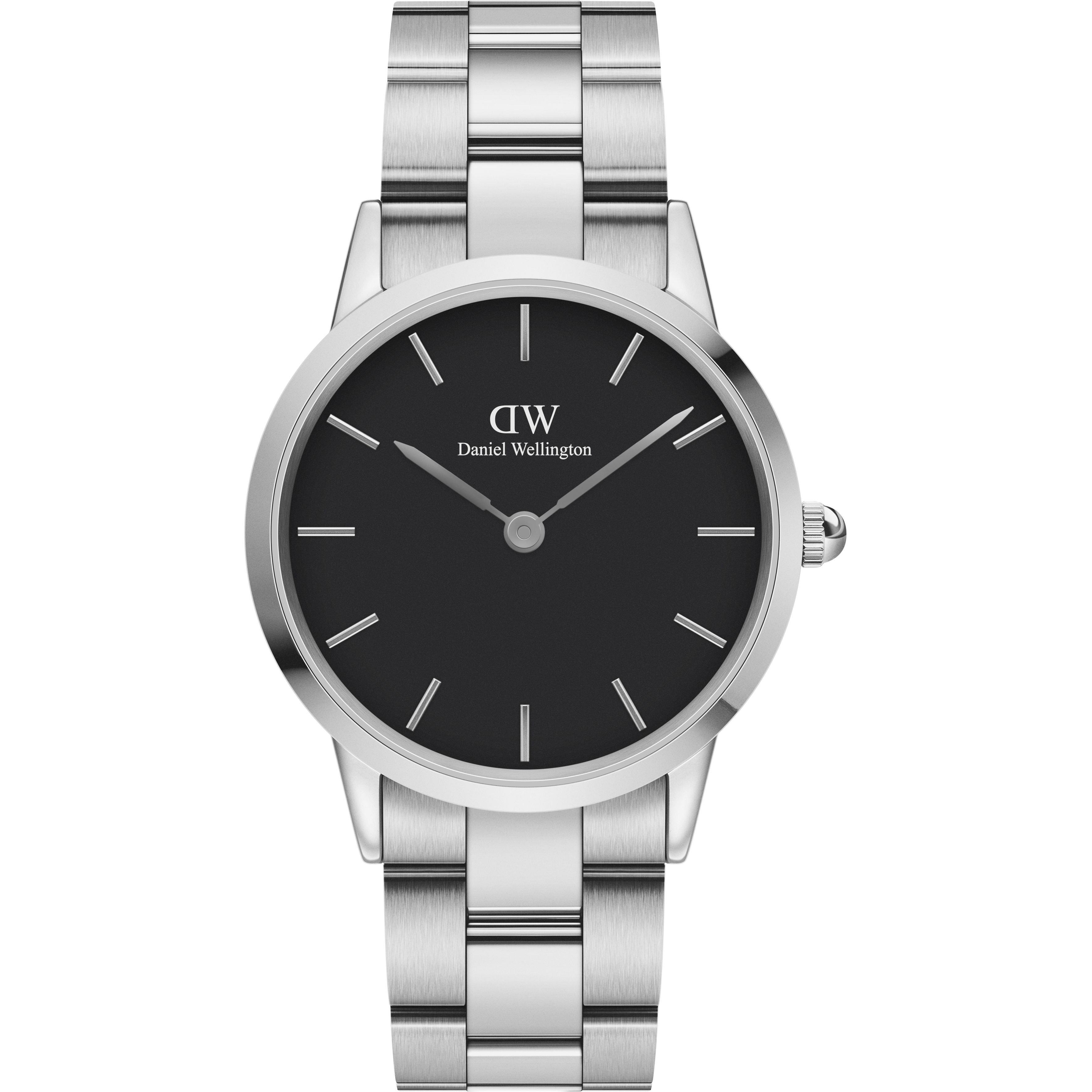silv/Black/silv - Daniel Wellington - Iconic Link 36 Stainless Steel Classic Analogue Watch - 1