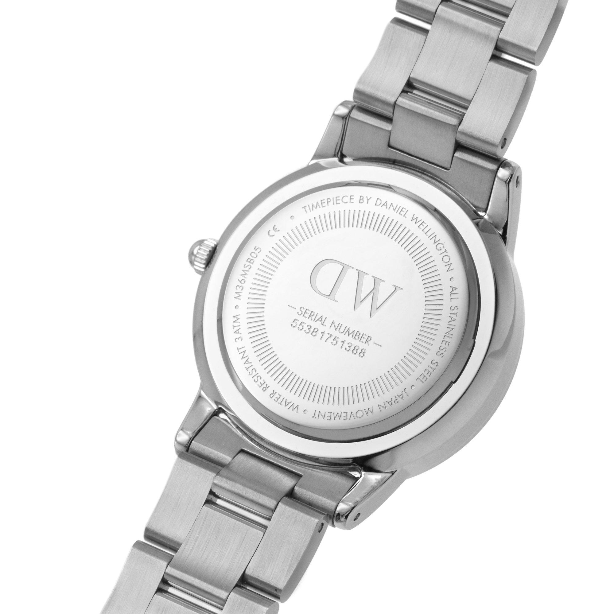 silv/Black/silv - Daniel Wellington - Iconic Link 36 Stainless Steel Classic Analogue Watch - 4