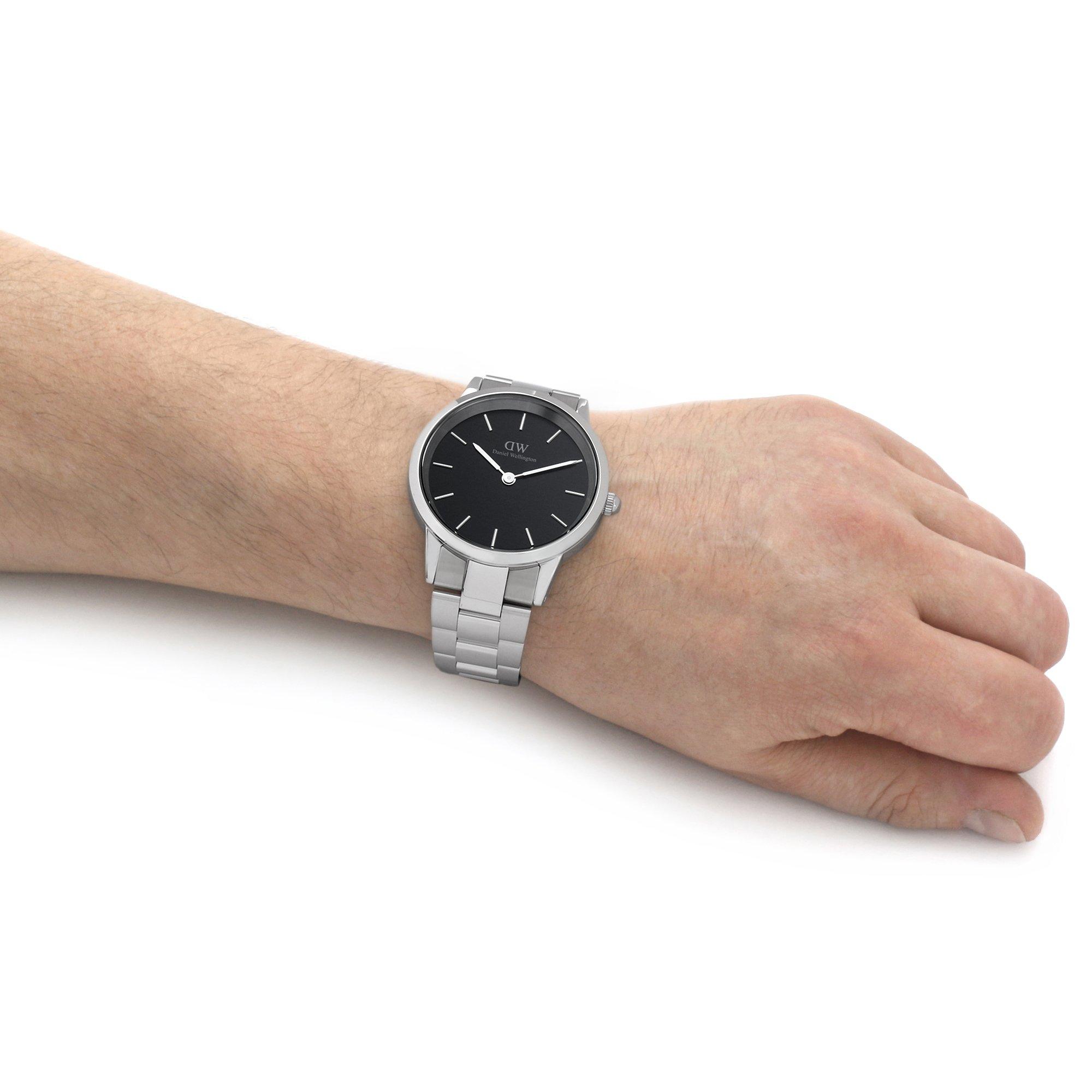 silv/Black/silv - Daniel Wellington - Iconic Link 36 Stainless Steel Classic Analogue Watch - 5