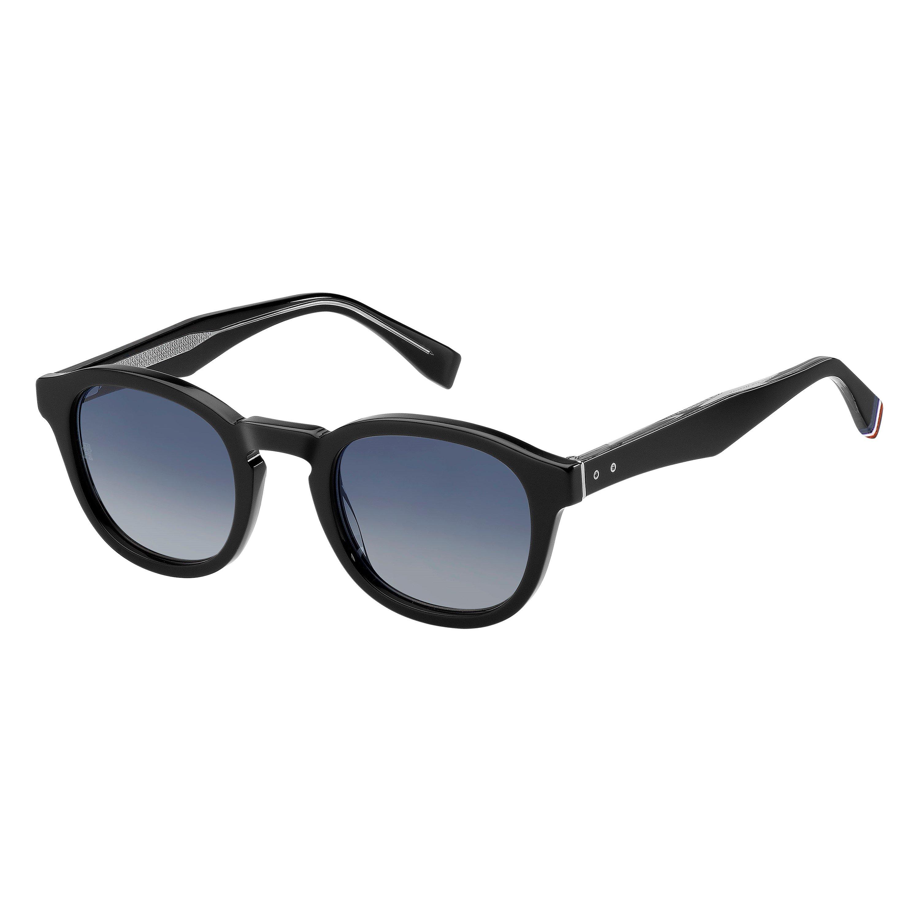 Black - Tommy Hilfiger - Men's Round Sunglasses - 1