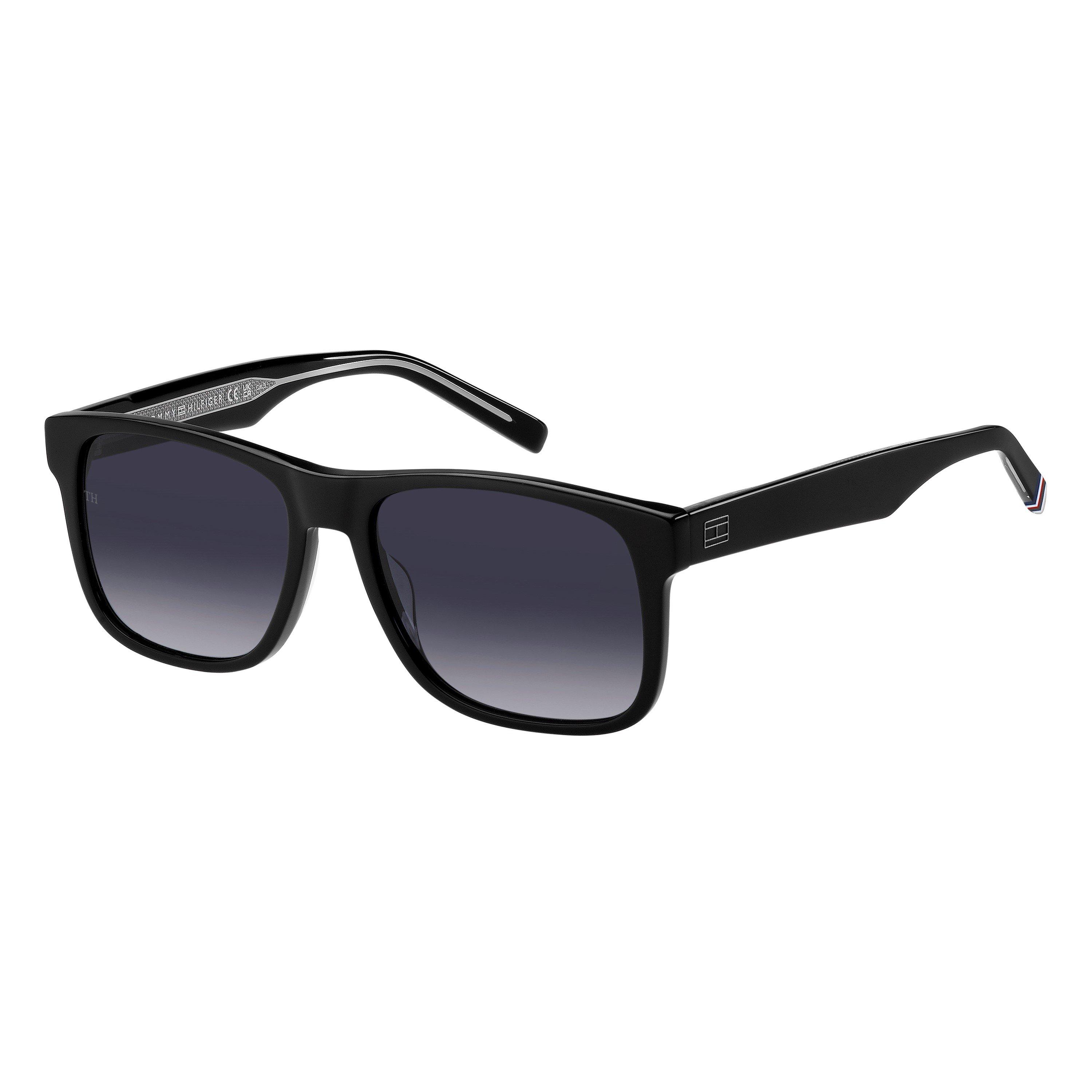 Tommy Hilfiger Men's Round Sunglasses - Black - 57 cm