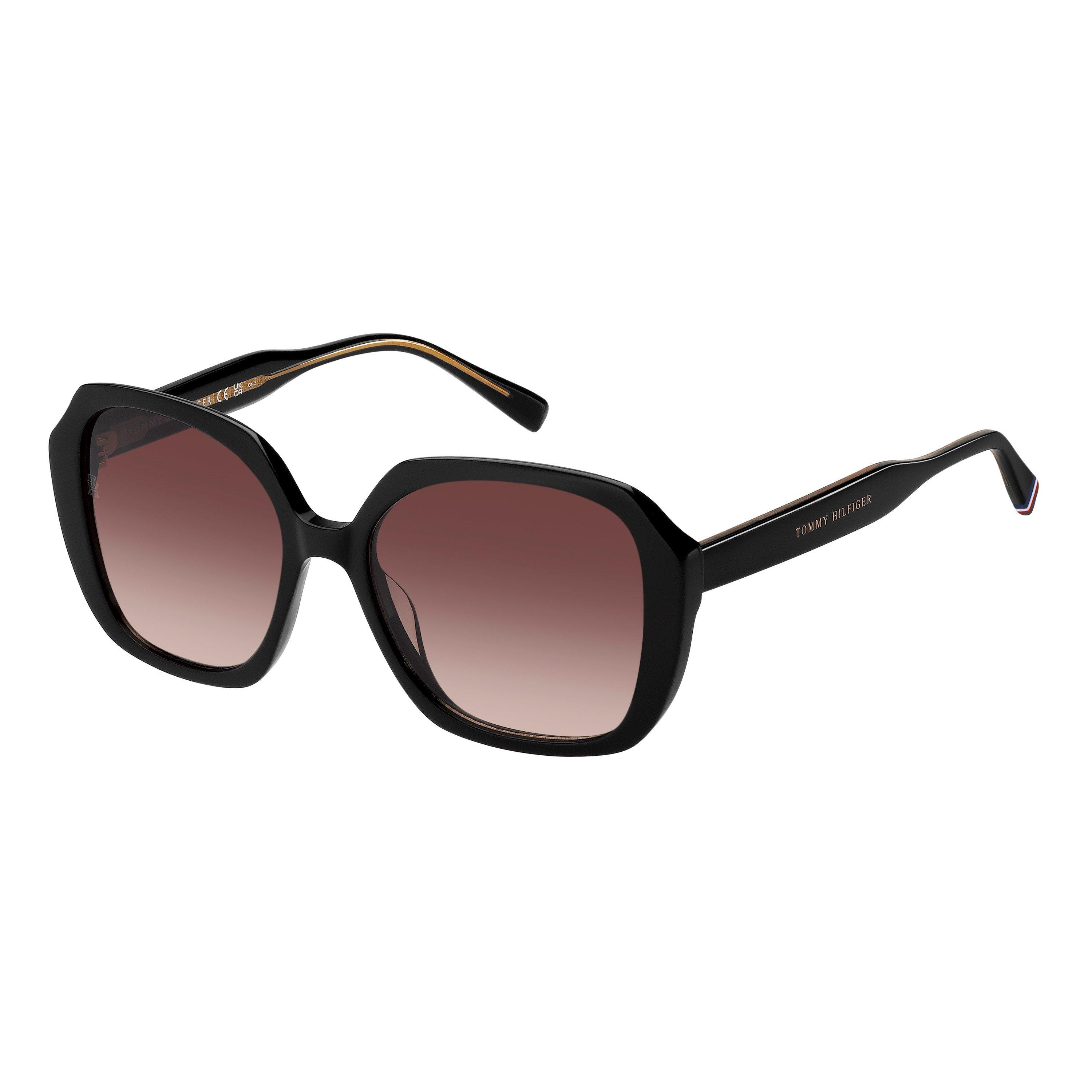 Tommy Hilfiger Women's Square Round Sunglasses - Black - 54 cm