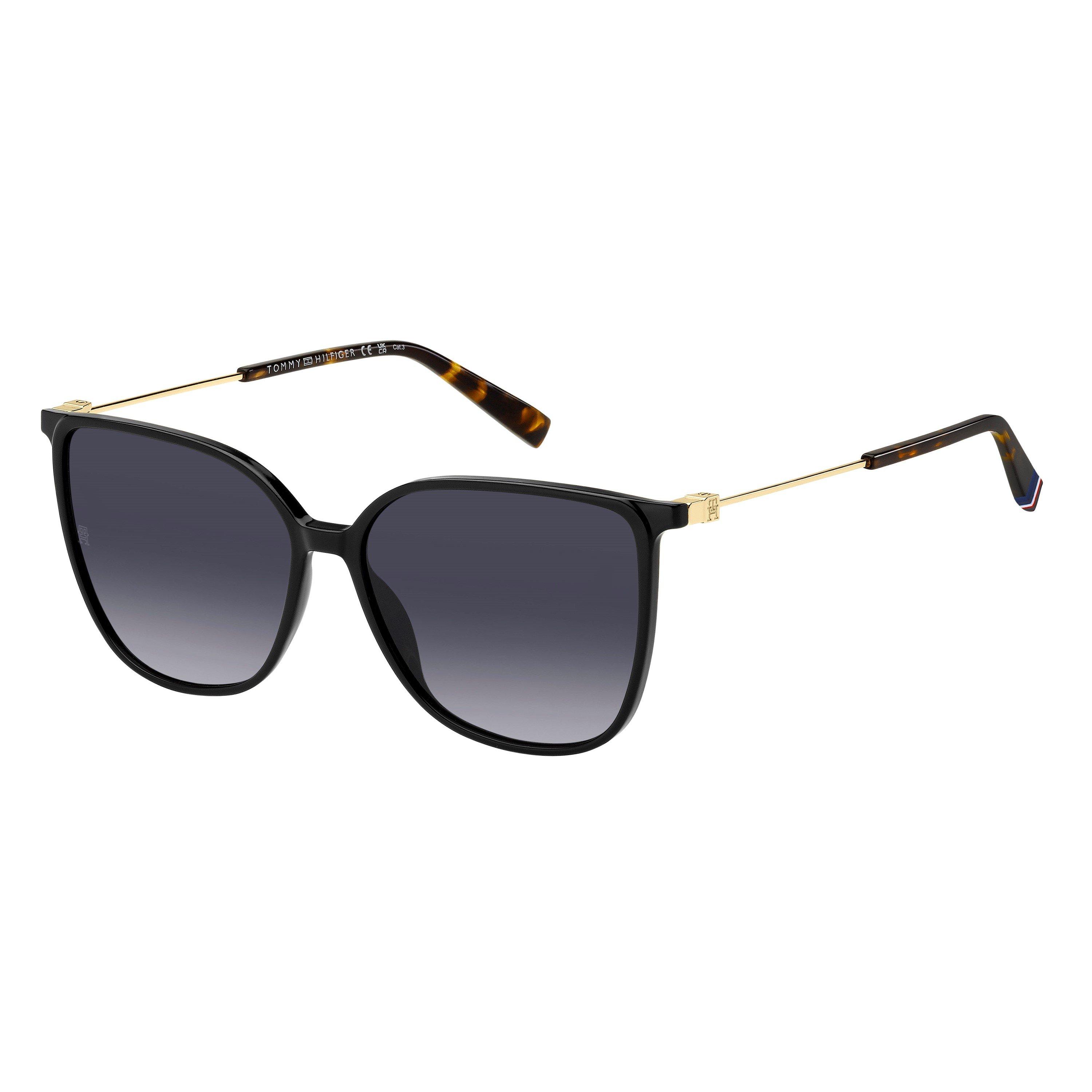 Tommy Hilfiger Women's Round Sunglasses - Black - 57 cm