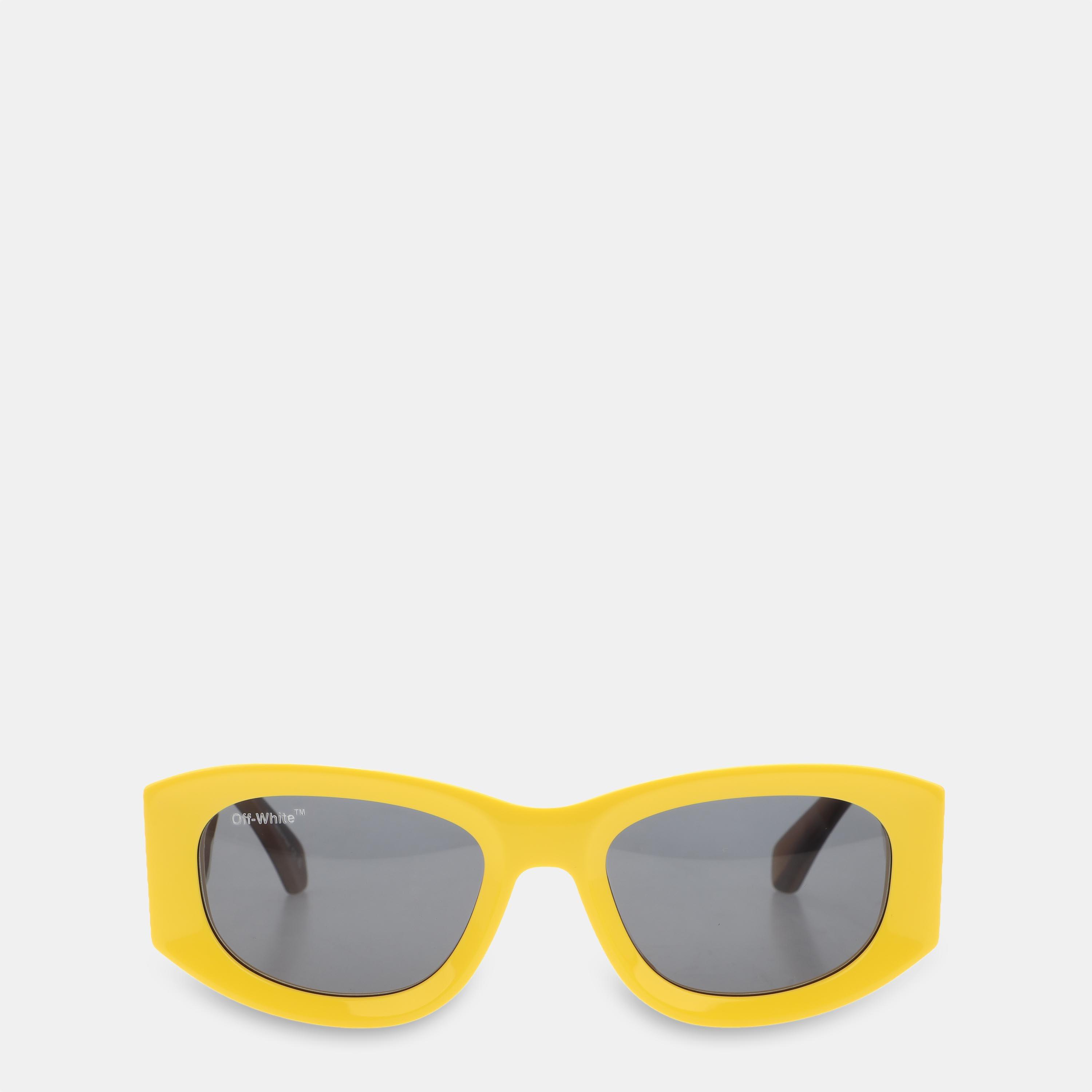 Off White Joan Sun Square Sunglasses - Yellow Dark