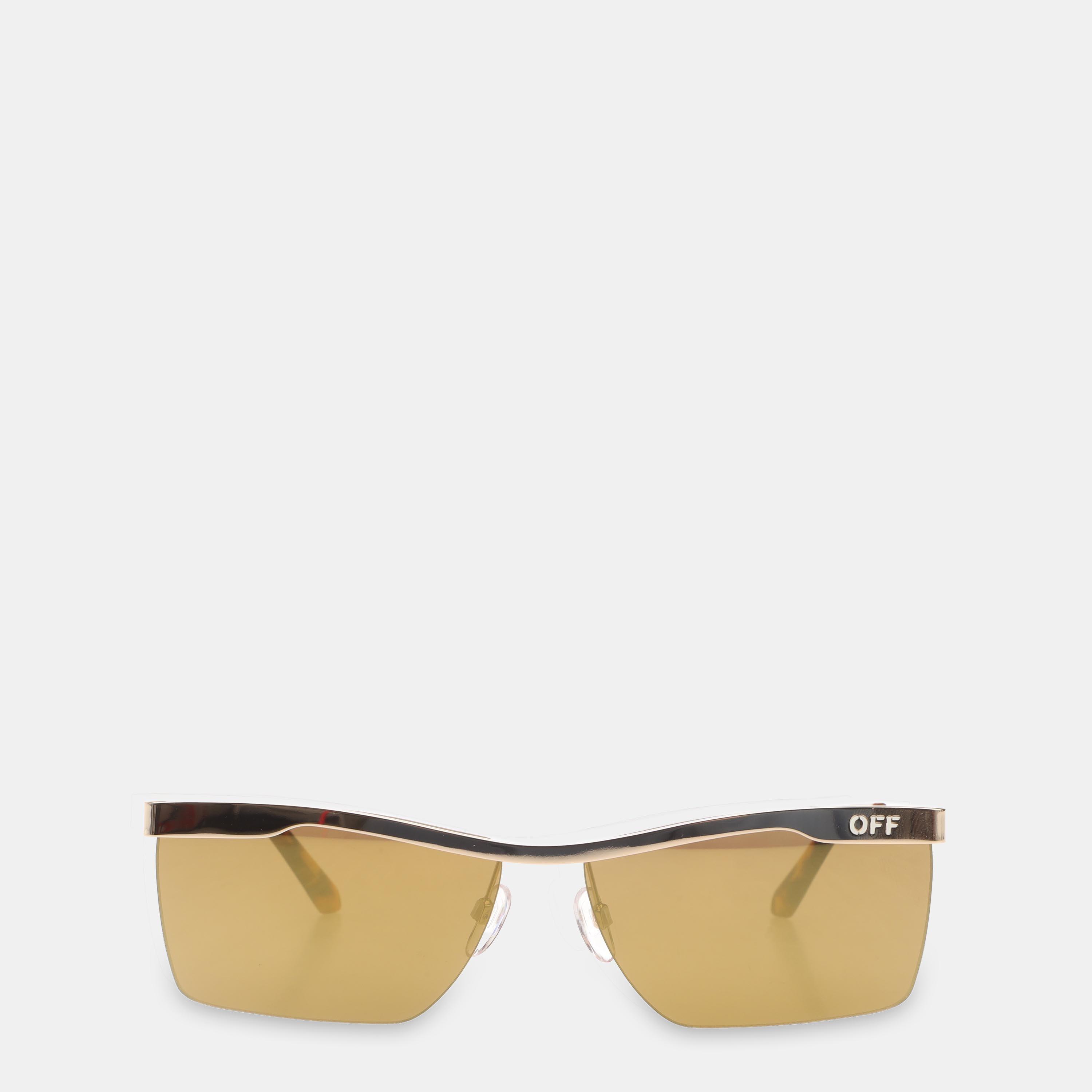 Off White Rimini Sun Square Sunglasses - Gold Mirror