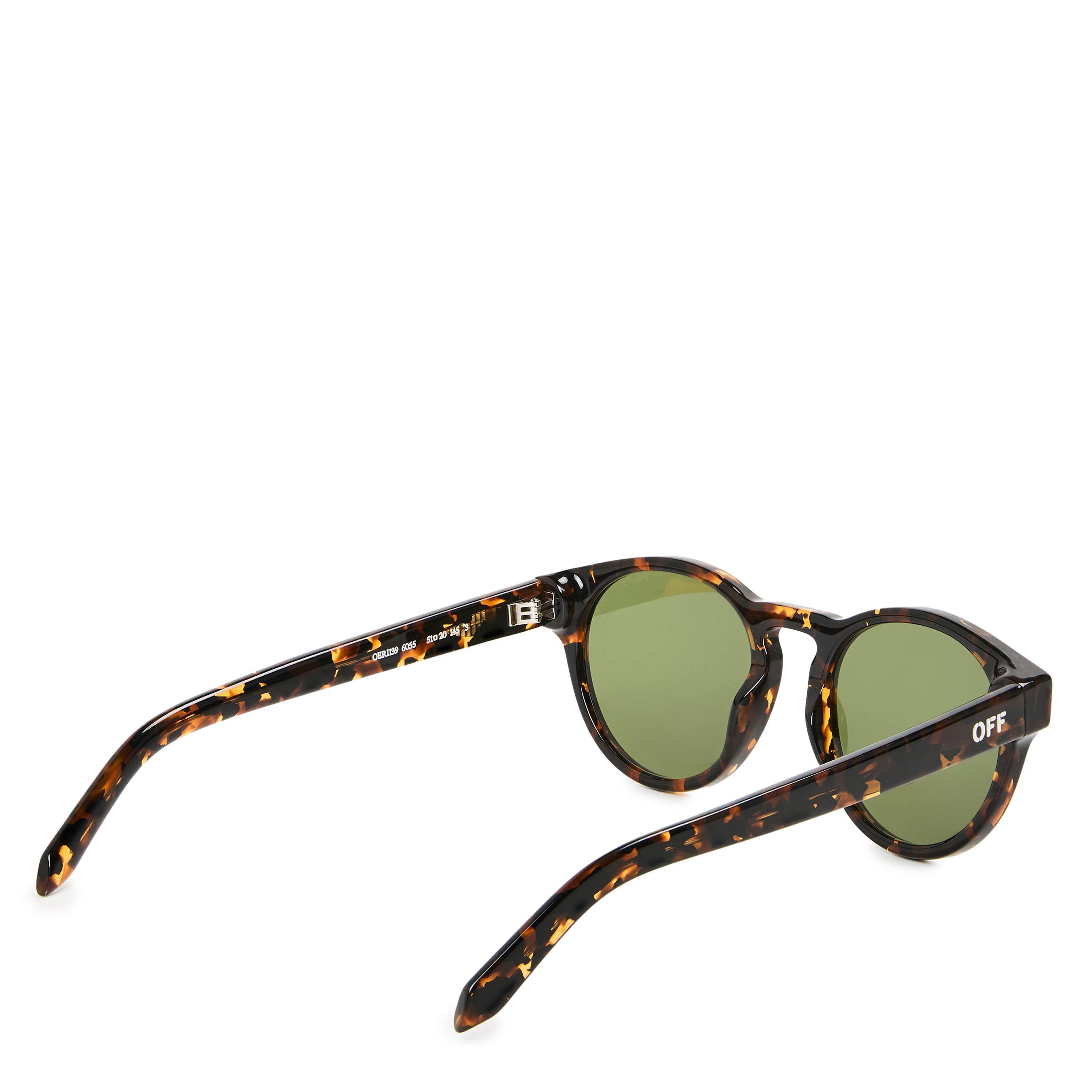 Havana Green - Off White - Oakland Sun Square Sunglasses - 2