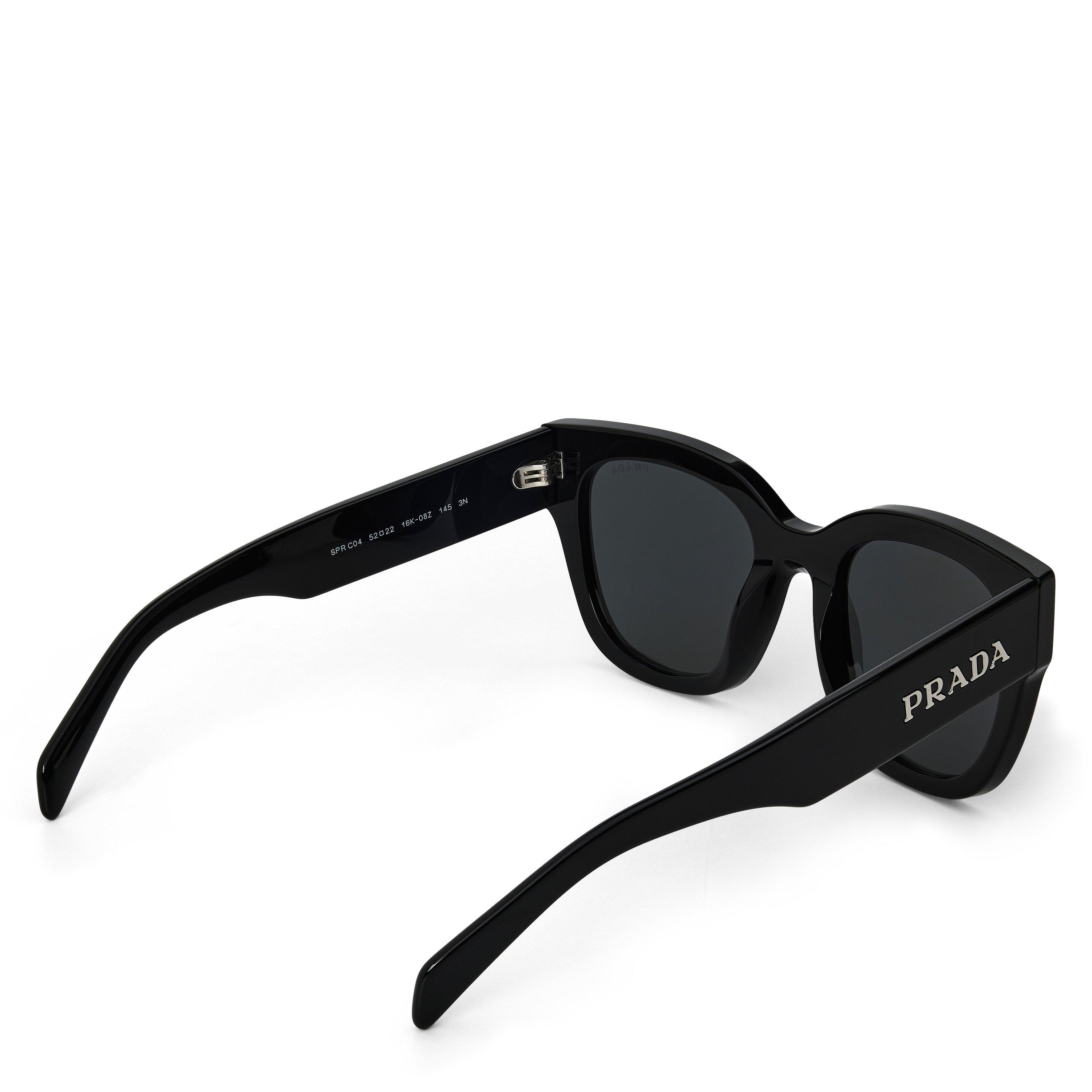 Black/Grey - Prada - Women's Wayfarer Sunglasses - 2