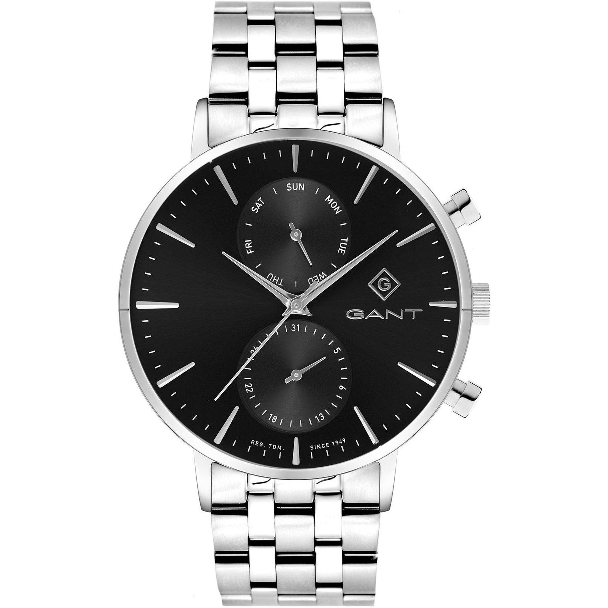Gant Men's Stainless Steel Analogue Quartz Watch - Silver/Black
