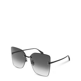 Alexander McQueen Womens Retro Alexander McQueen Oversized Butterfly Sunglasses