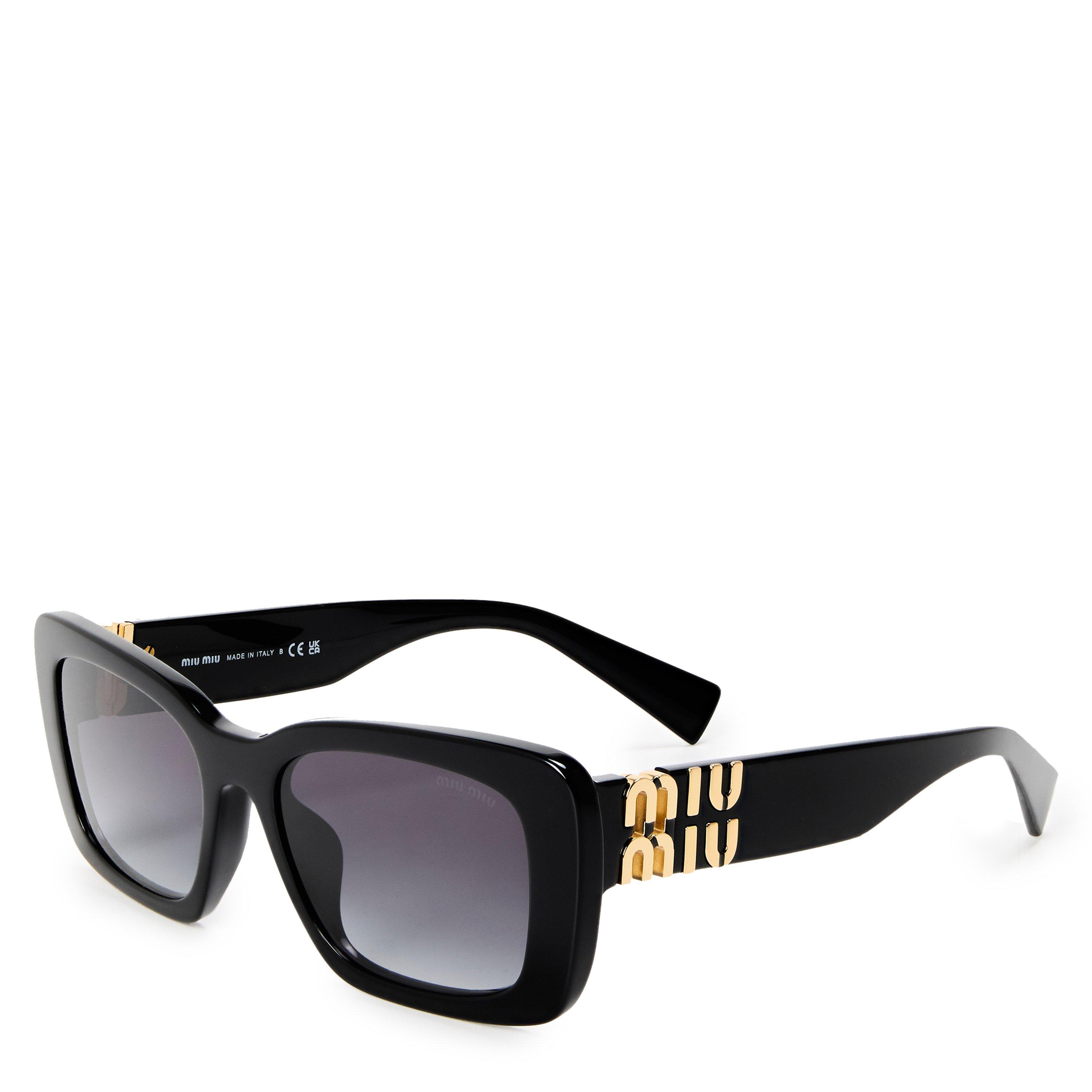 Miu Miu Women's Black Rectangle Grey Gradient Mu07ys - Image 9