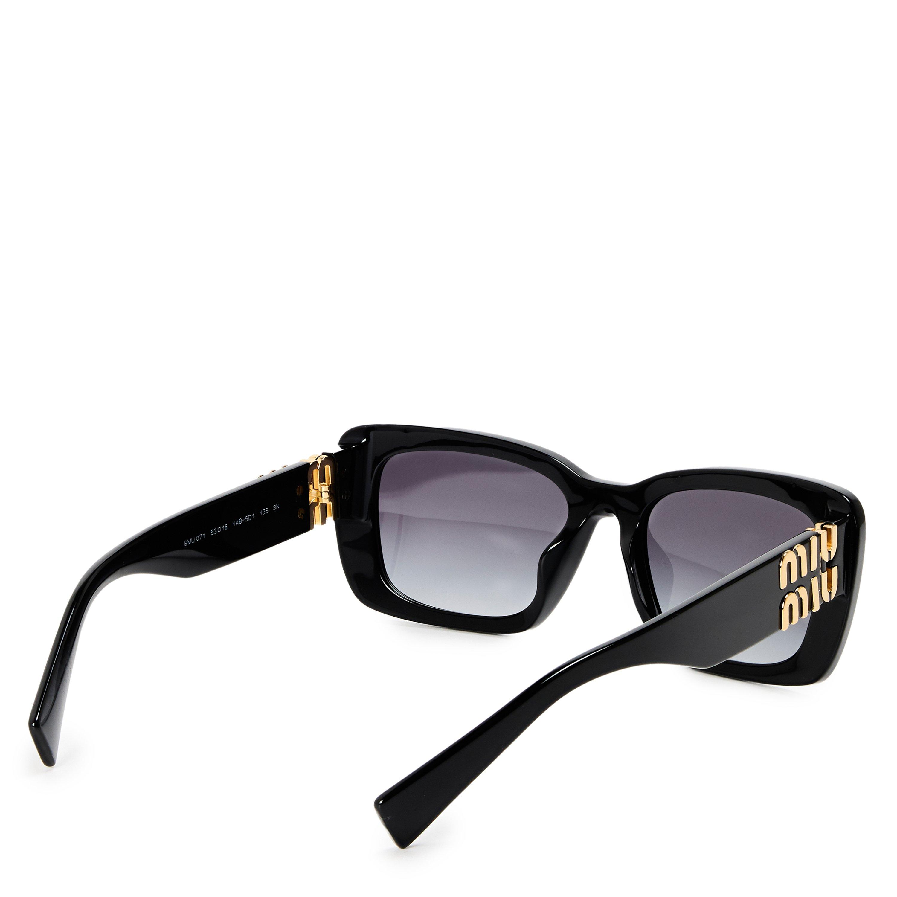 Black/Grey - Miu Miu - Miu Sun 0MU 07YS Ld63 - 2