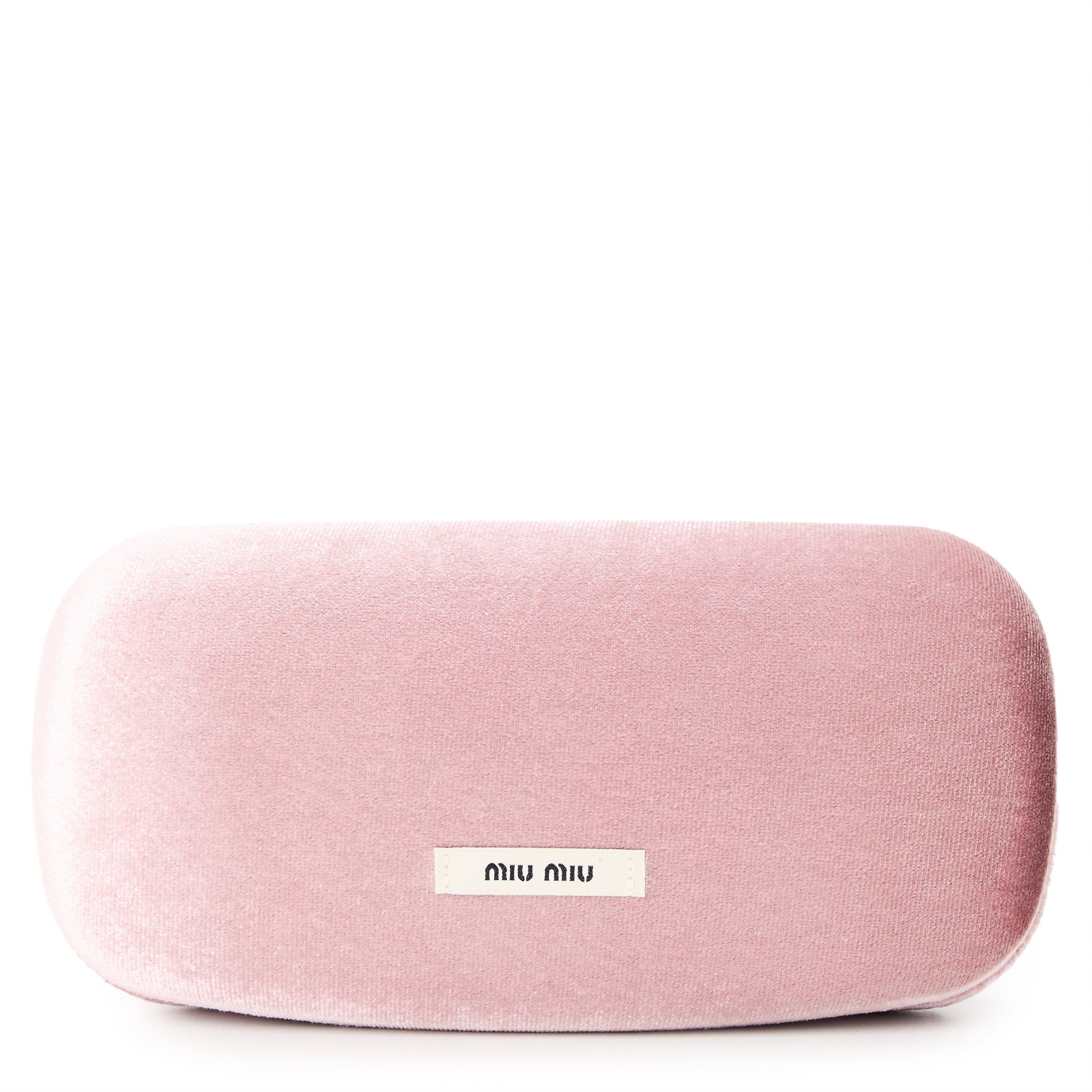 Black - Miu Miu - Women's Rectangle Sunglasses - 5