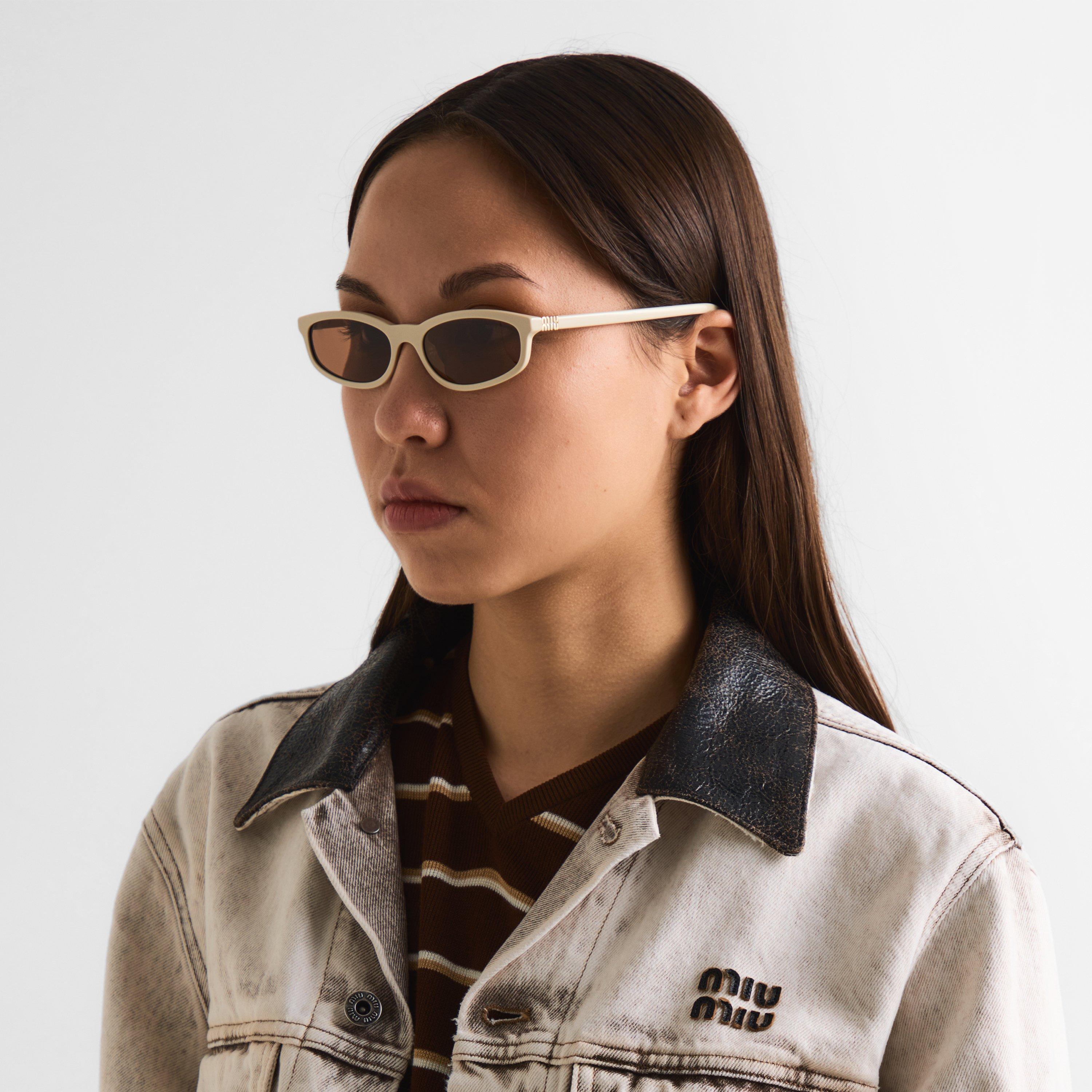 Milk - Miu Miu - Women's Cat Eye Sunglasses - 3
