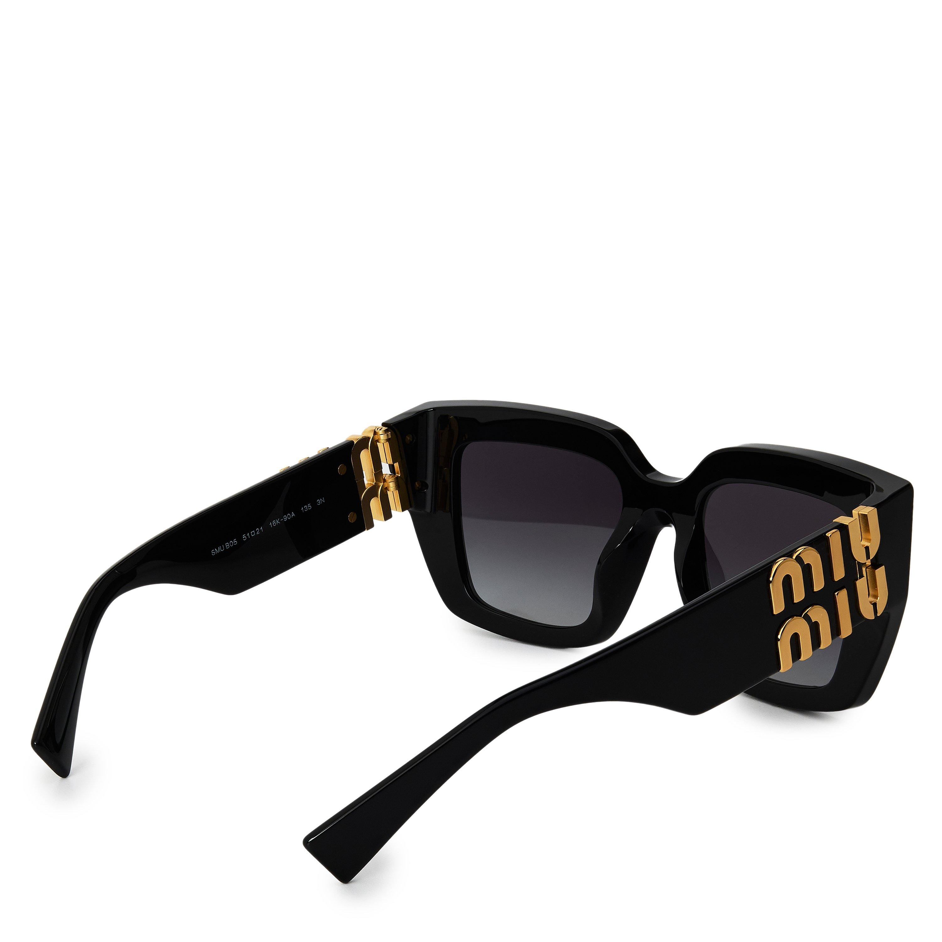 Black/Grey - Miu Miu - Miu Sun 0MU B05S Ld63 - 2