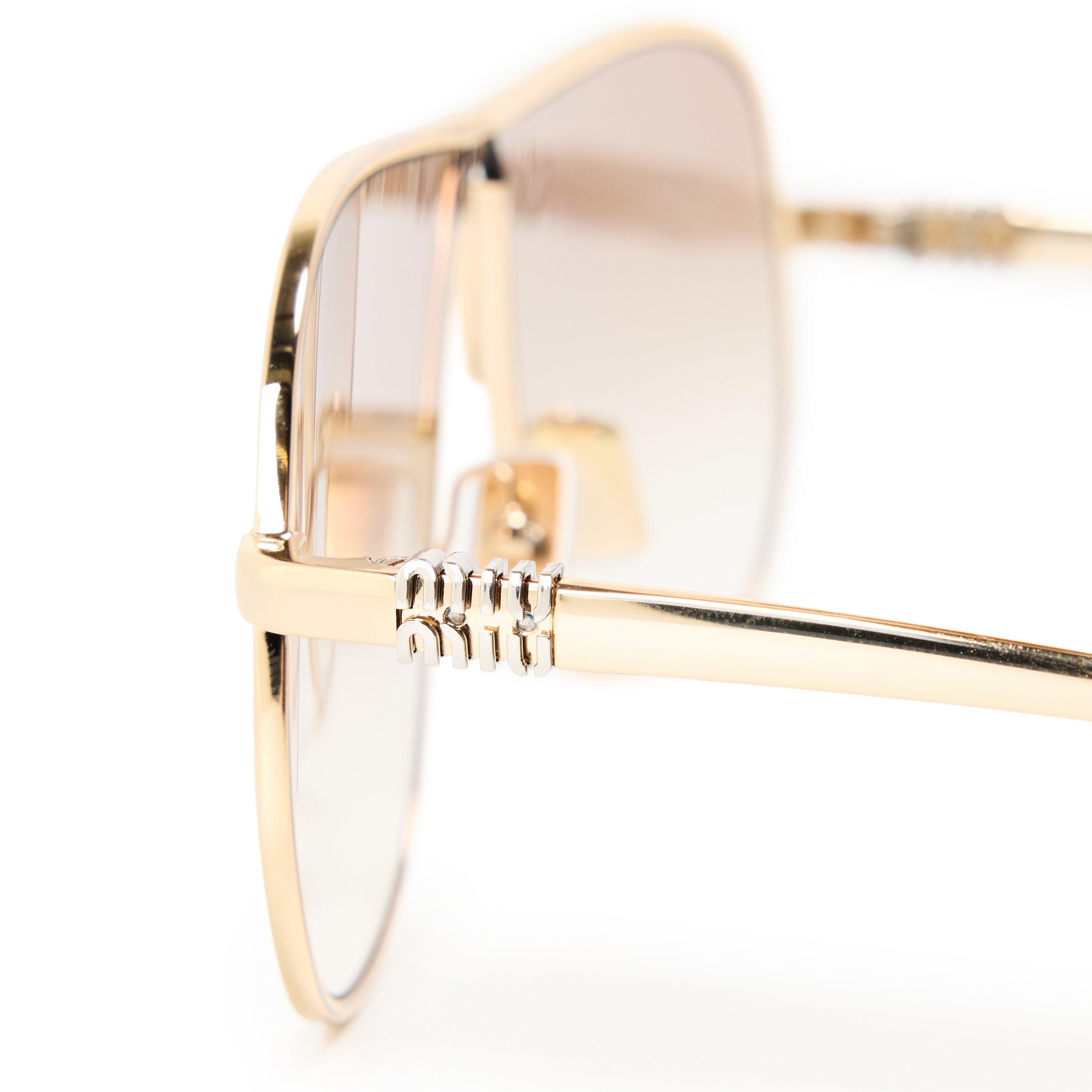 Gold/Brown - Miu Miu - Miu Sun 0MU A56S Ld63 - 3