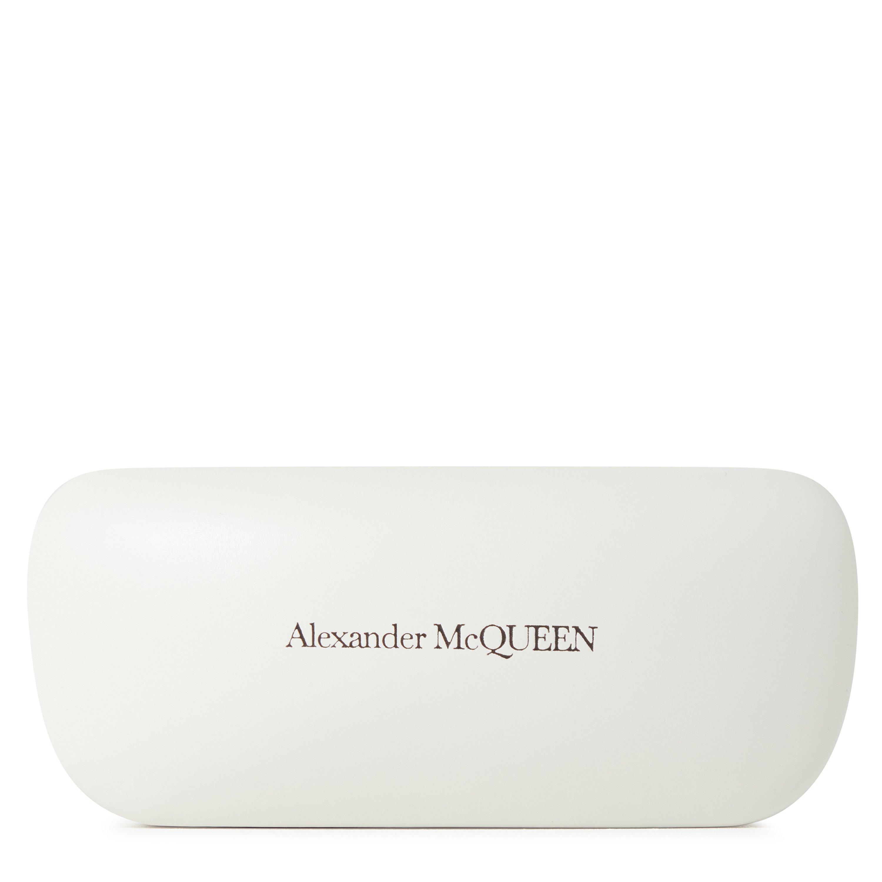 Havana - Alexander McQueen - Women's Seal Motif Alexander McQueen Round Sunglasses - 3