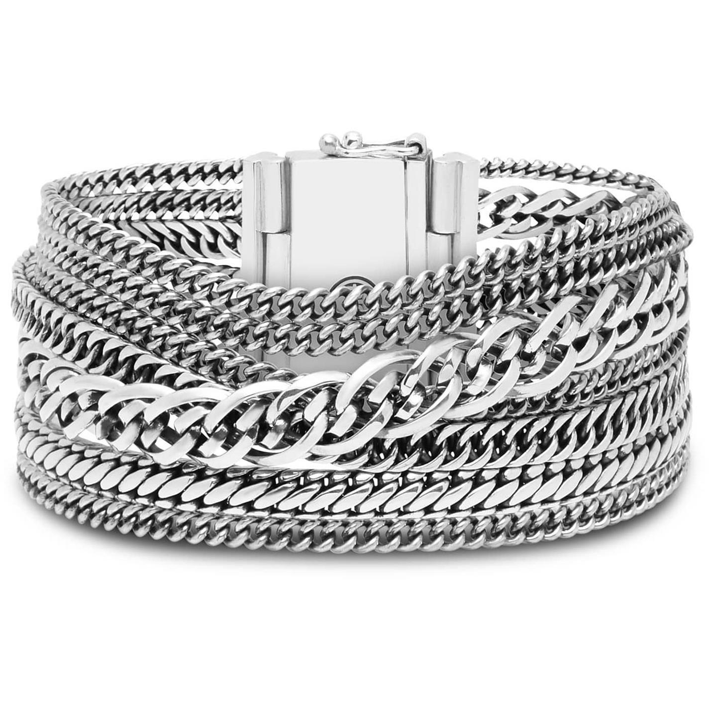 Silver - Buddha To Buddha - Multi Chain Nathalie Bracelet Silver - 2