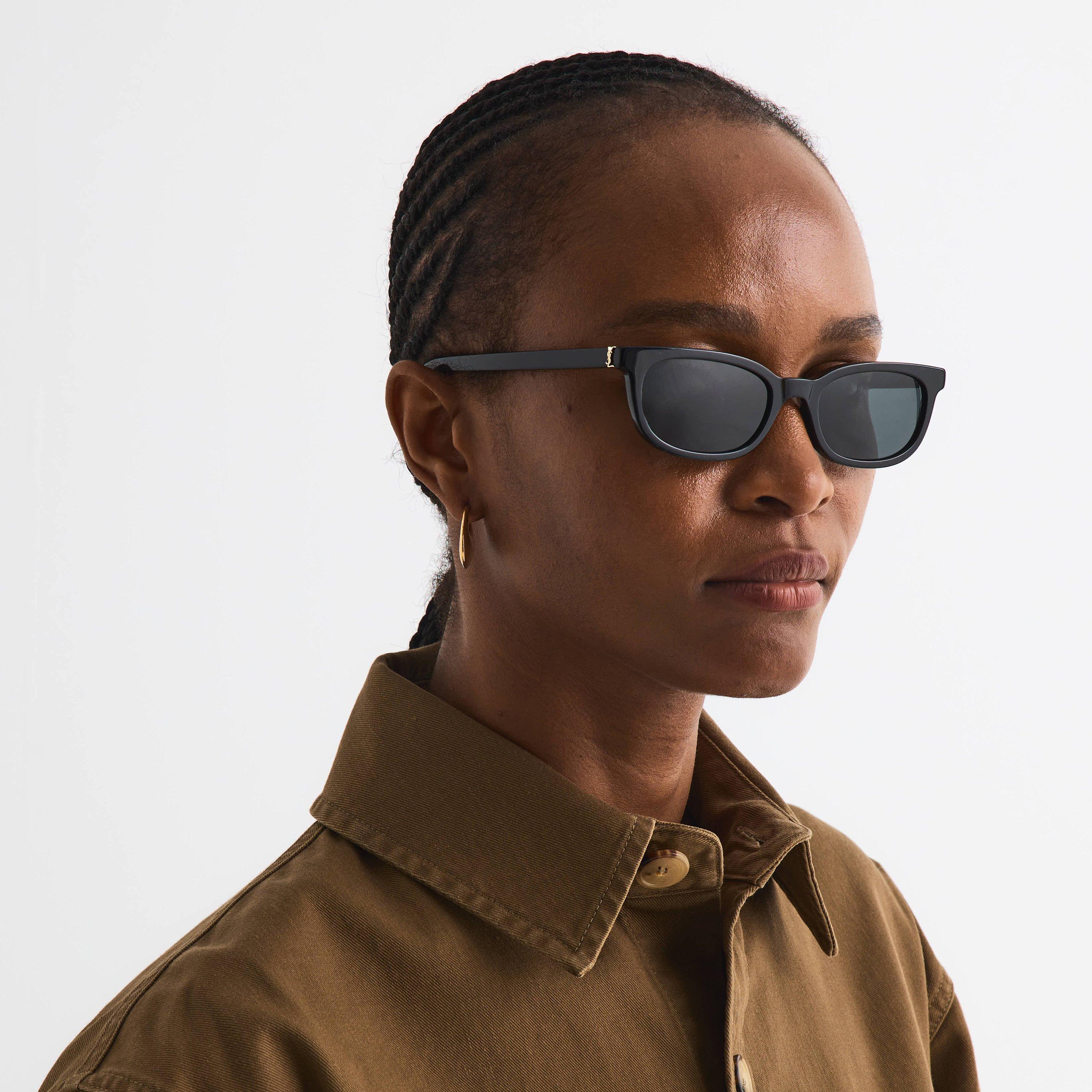 Black/Black - Saint Laurent - Women's Wayfarer Sunglasses - 2