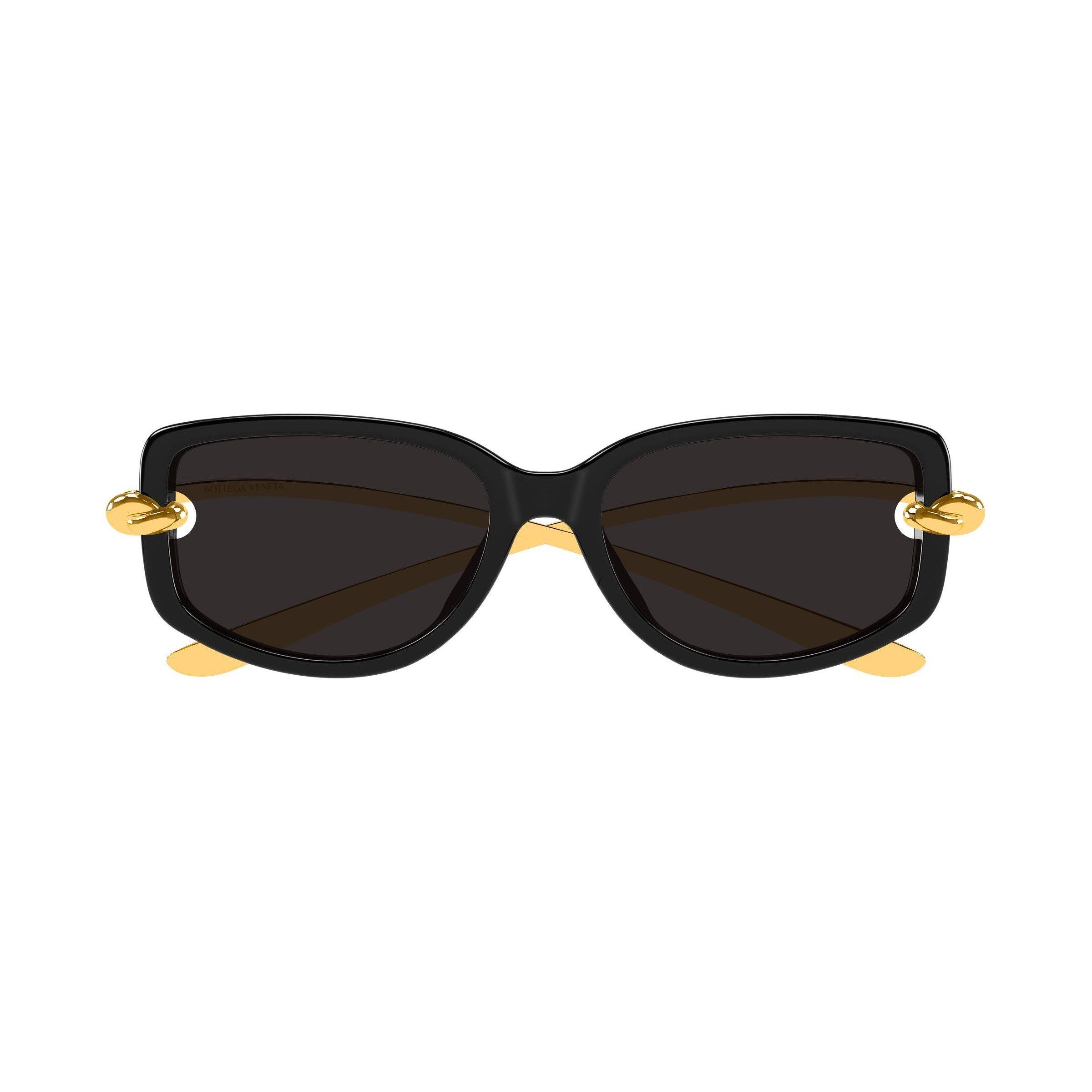 Black - Bottega Veneta - Bottega Veneta Womens BV1440SA Rectangle Sunglasses - 2