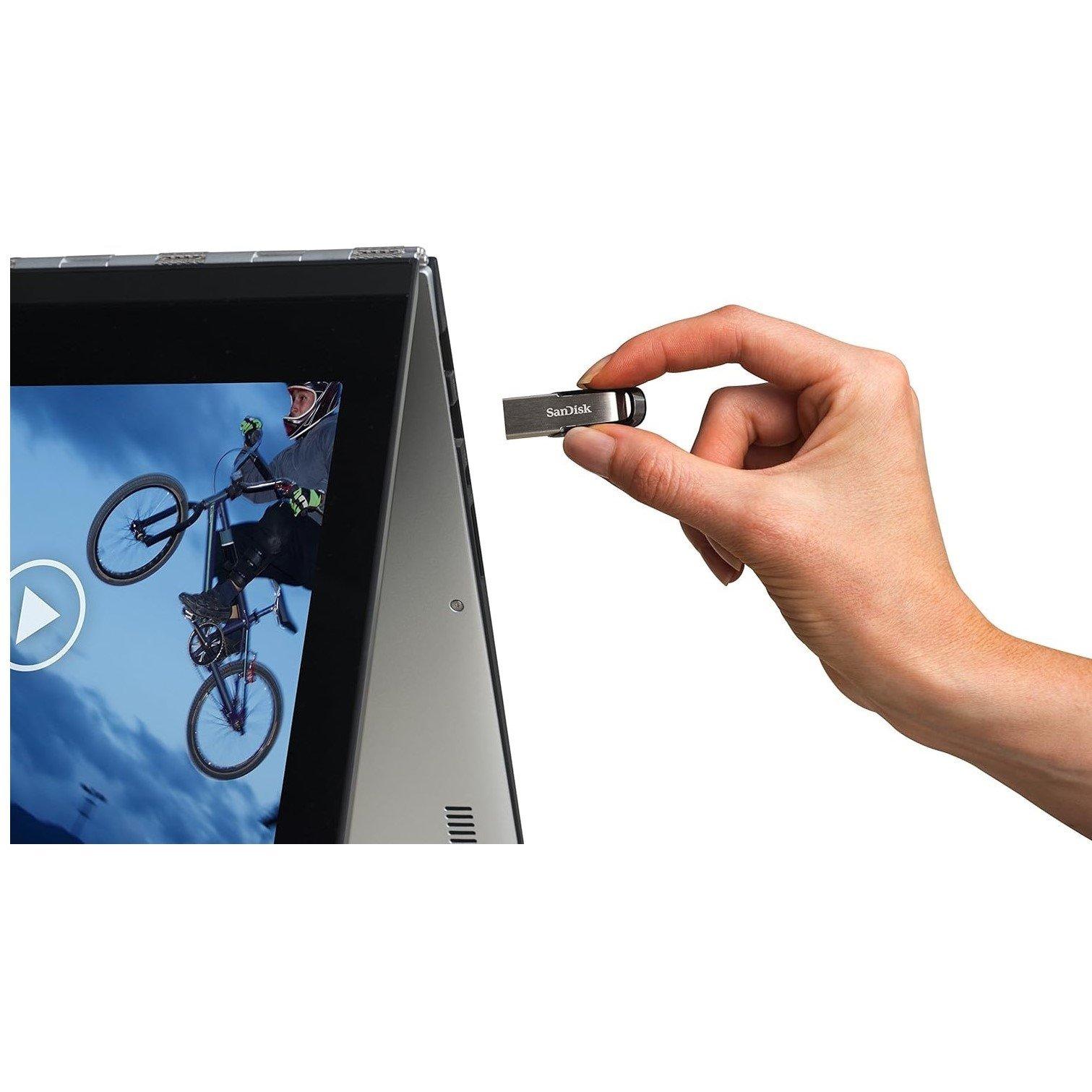 Black - SanDisk - Ultra Flair USB 3.0 Flash Drive - 128GB (Black) - 6