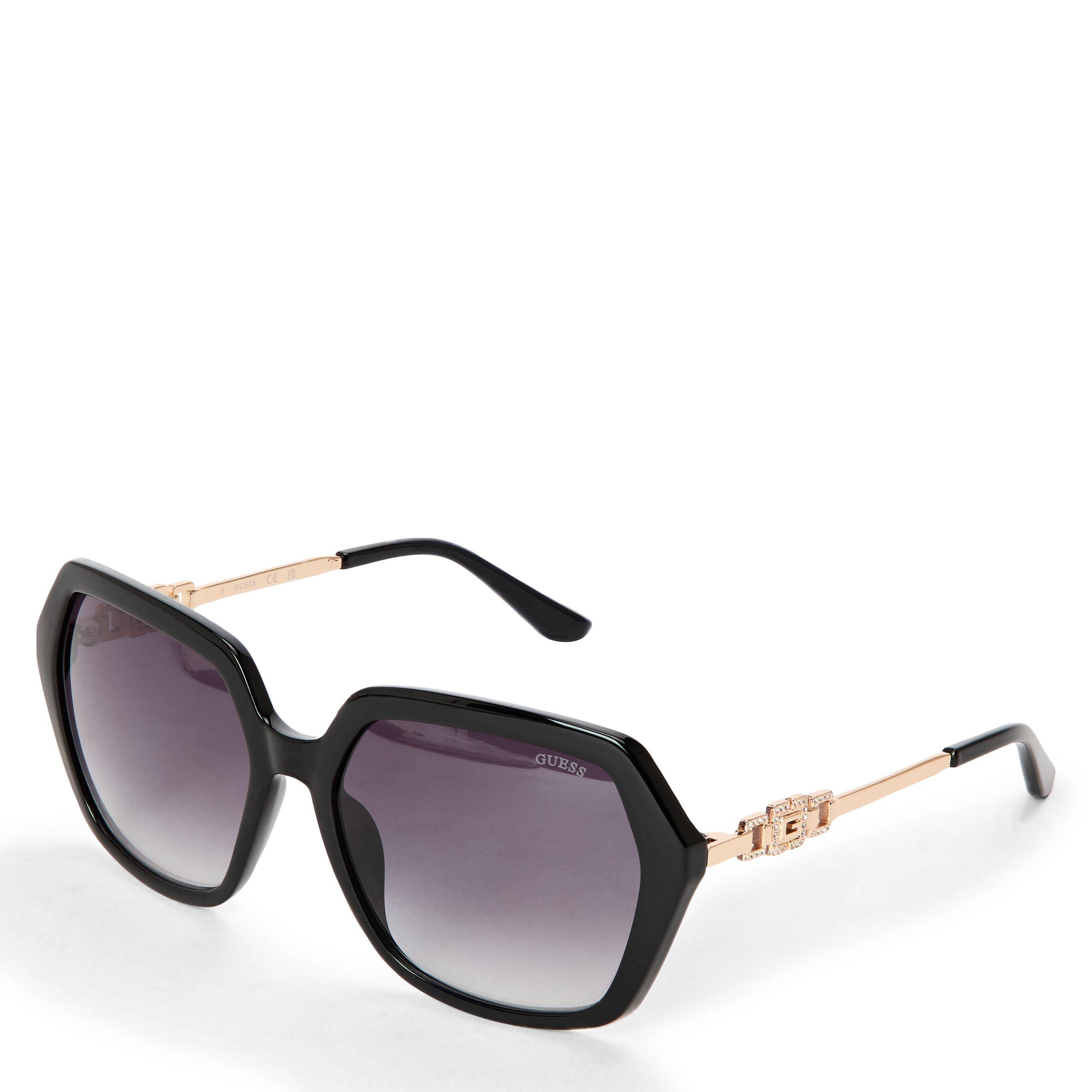 Guess Women's Oversized Sunglasses - Shiny Black