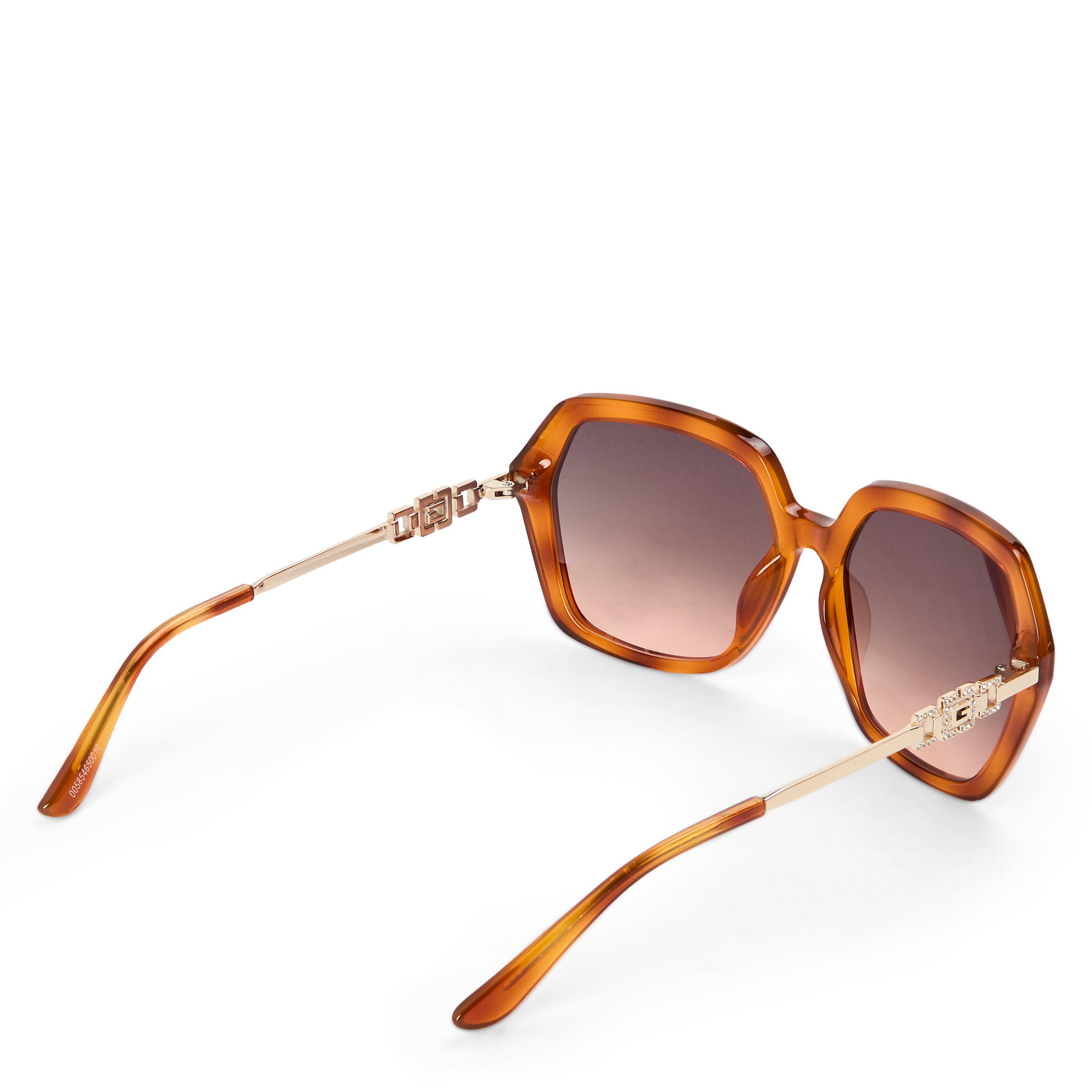 Blonde Havana - Guess - Women's Oversized Sunglasses - 2