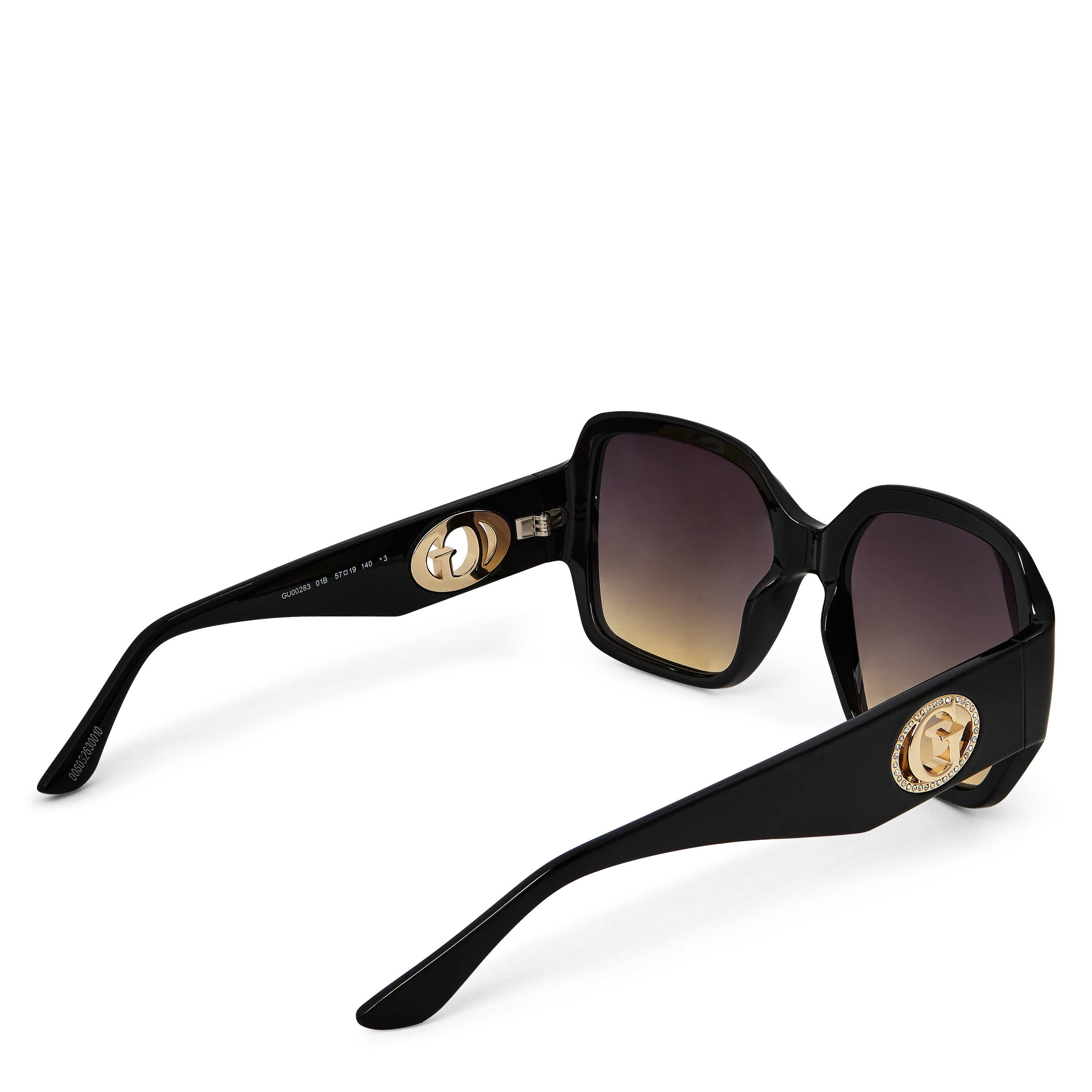 Shiny Black - Guess - Women's Square Sunglasses - 2
