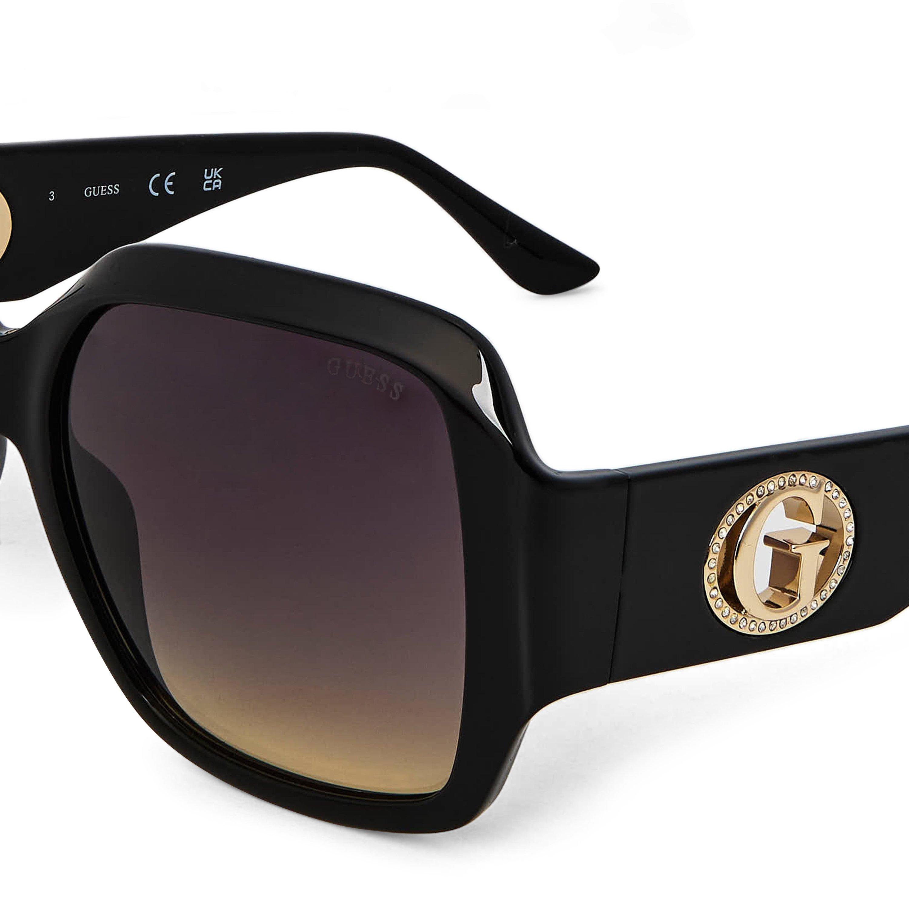 Shiny Black - Guess - Women's Square Sunglasses - 3