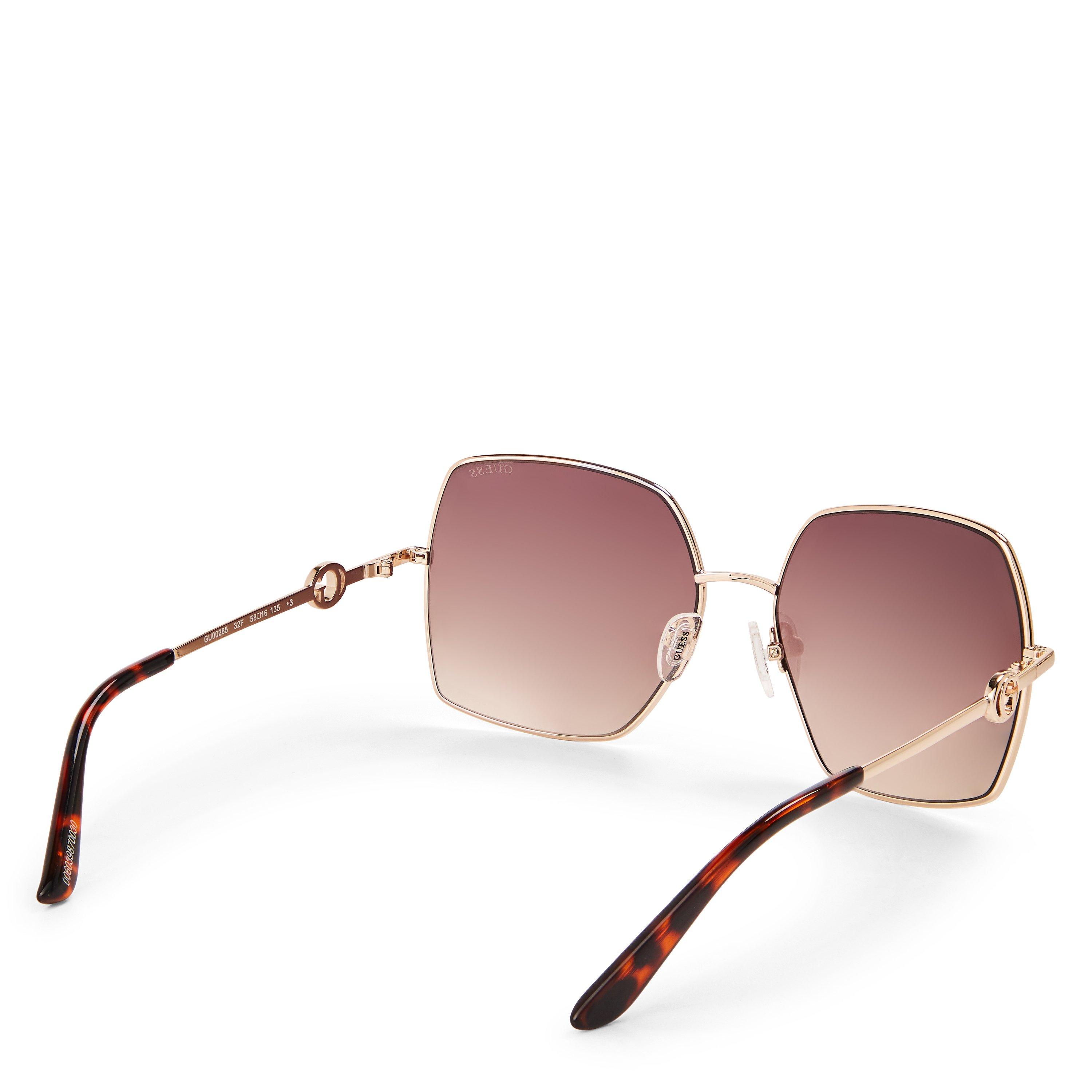 Gold - Guess - Women's Square Sunglasses - 2