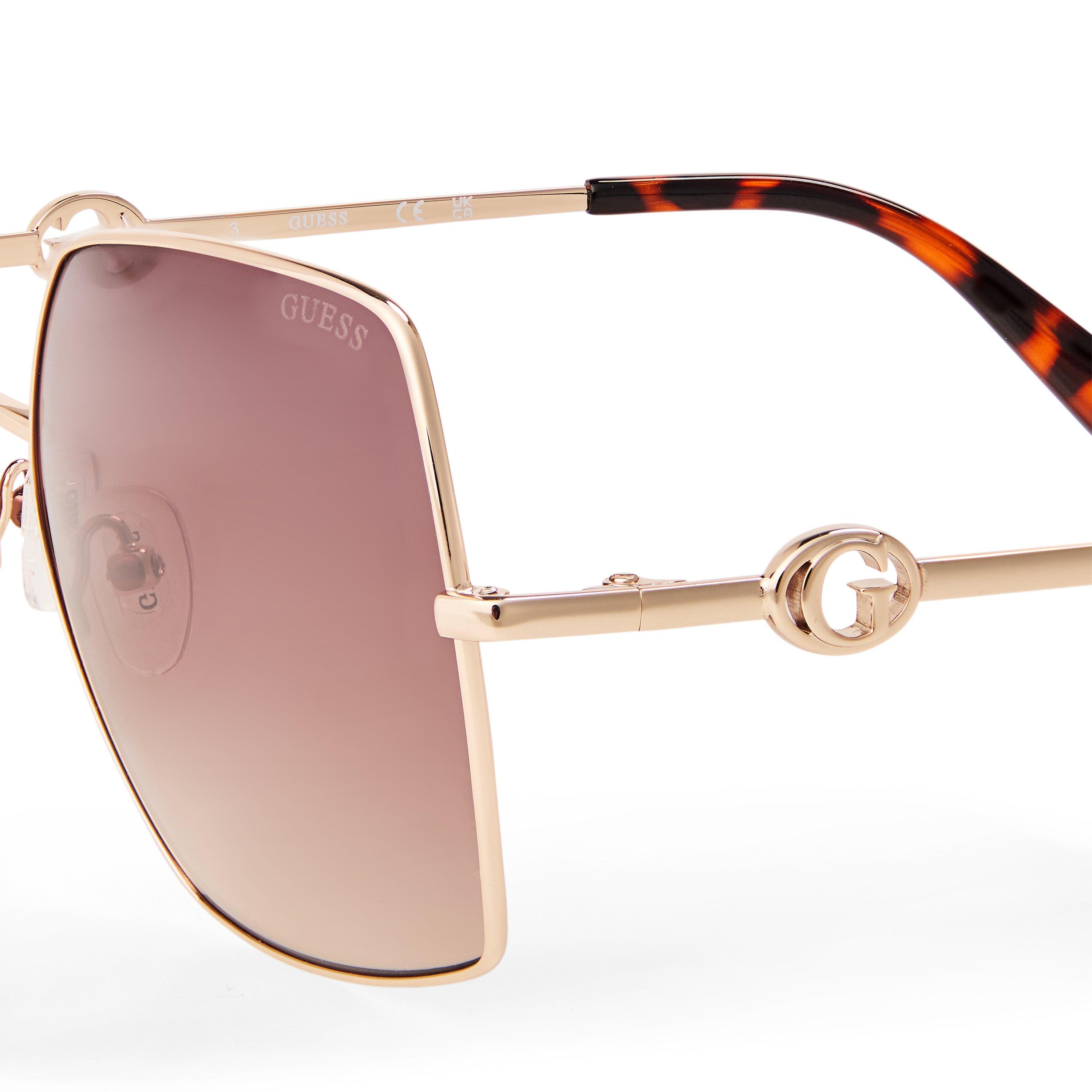 Gold - Guess - Women's Square Sunglasses - 3